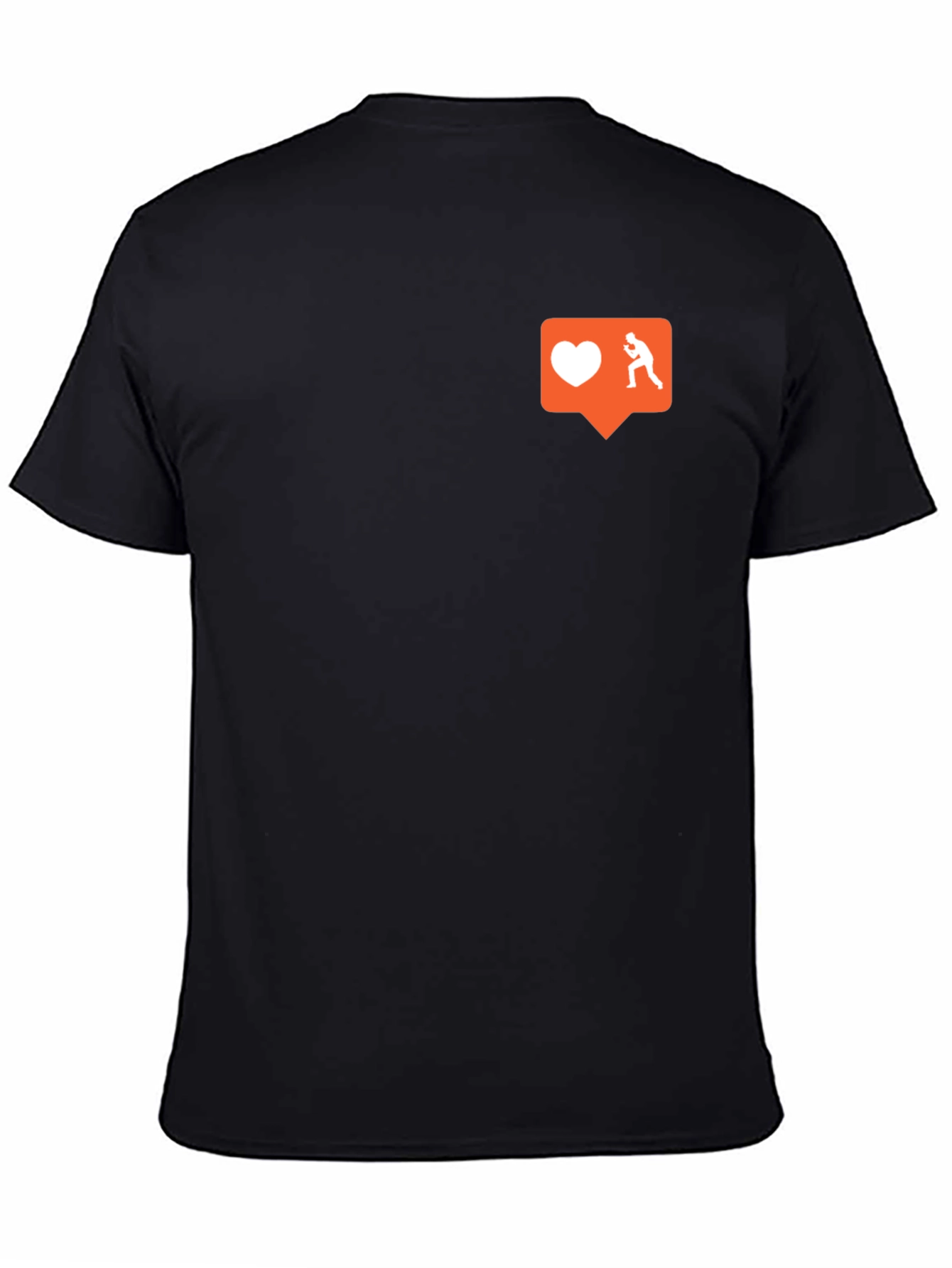 Black T-Shirt with Social Media Inspired Graphic
