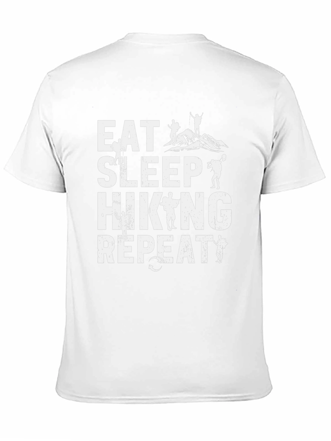 Eat Sleep Hiking Repeat Black T-Shirt