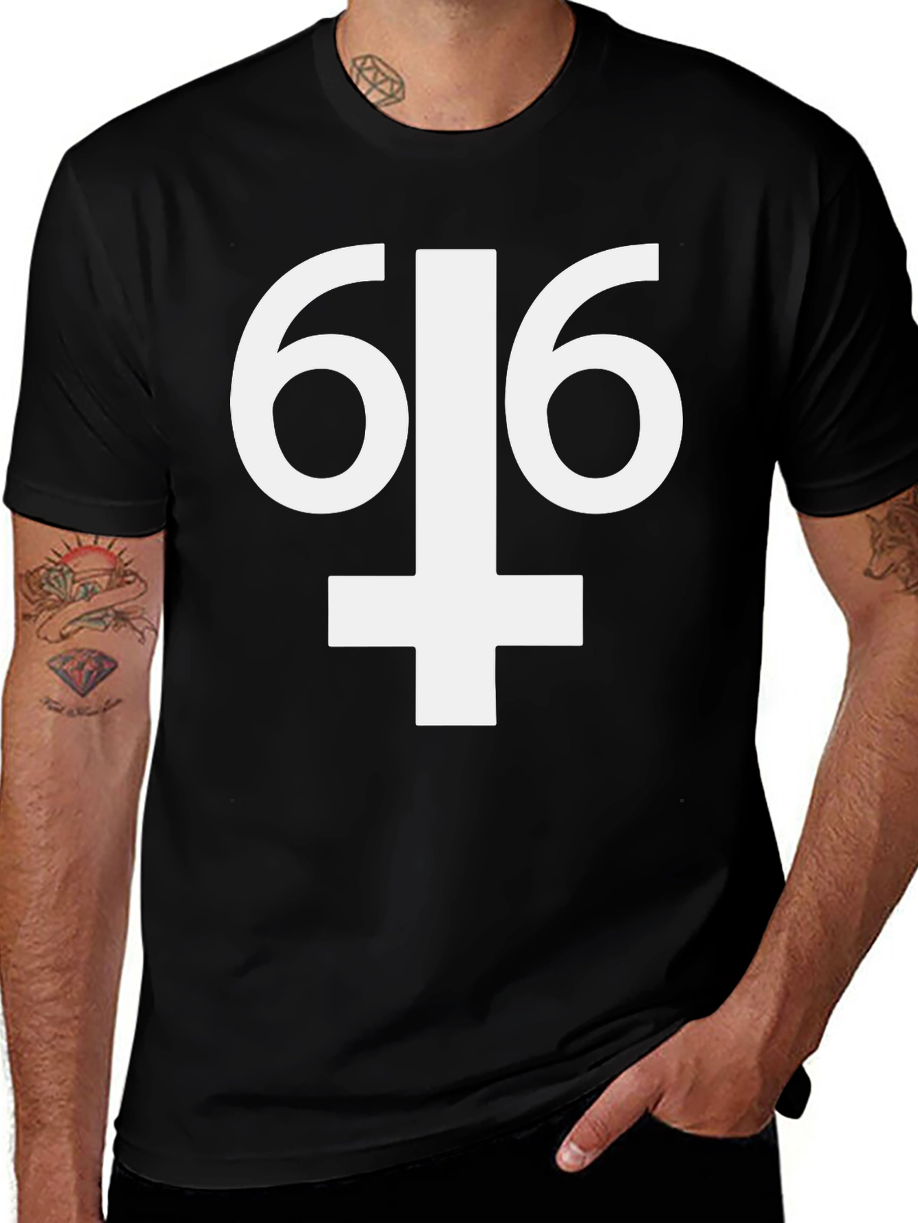 616 Upside Down Cross T-Shirt