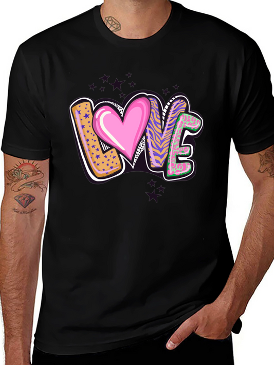 LOVE Graphic Tee - Mens Short Sleeve Black T-Shirt