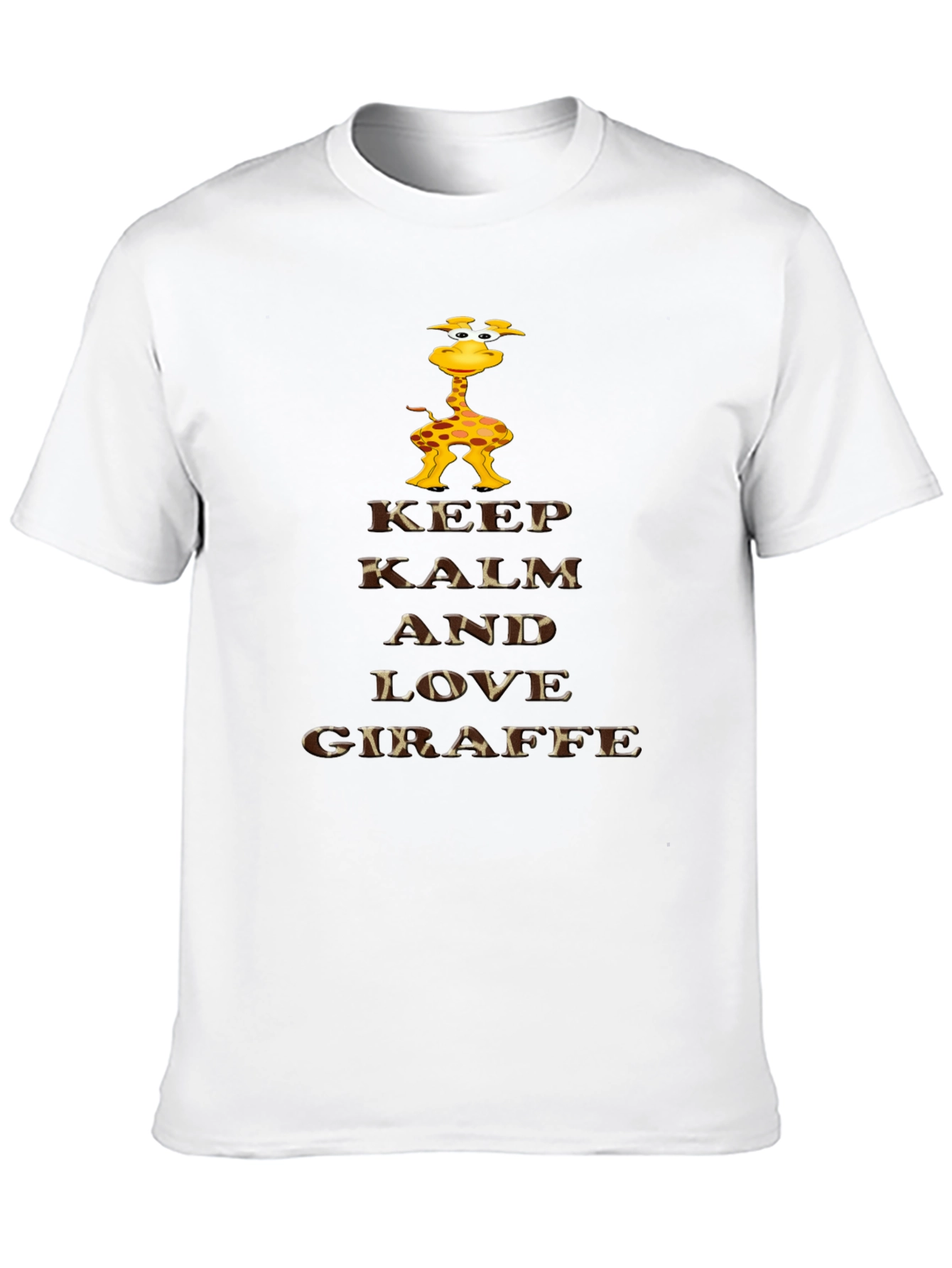 Keep Calm & Love Giraffe Black T-Shirt