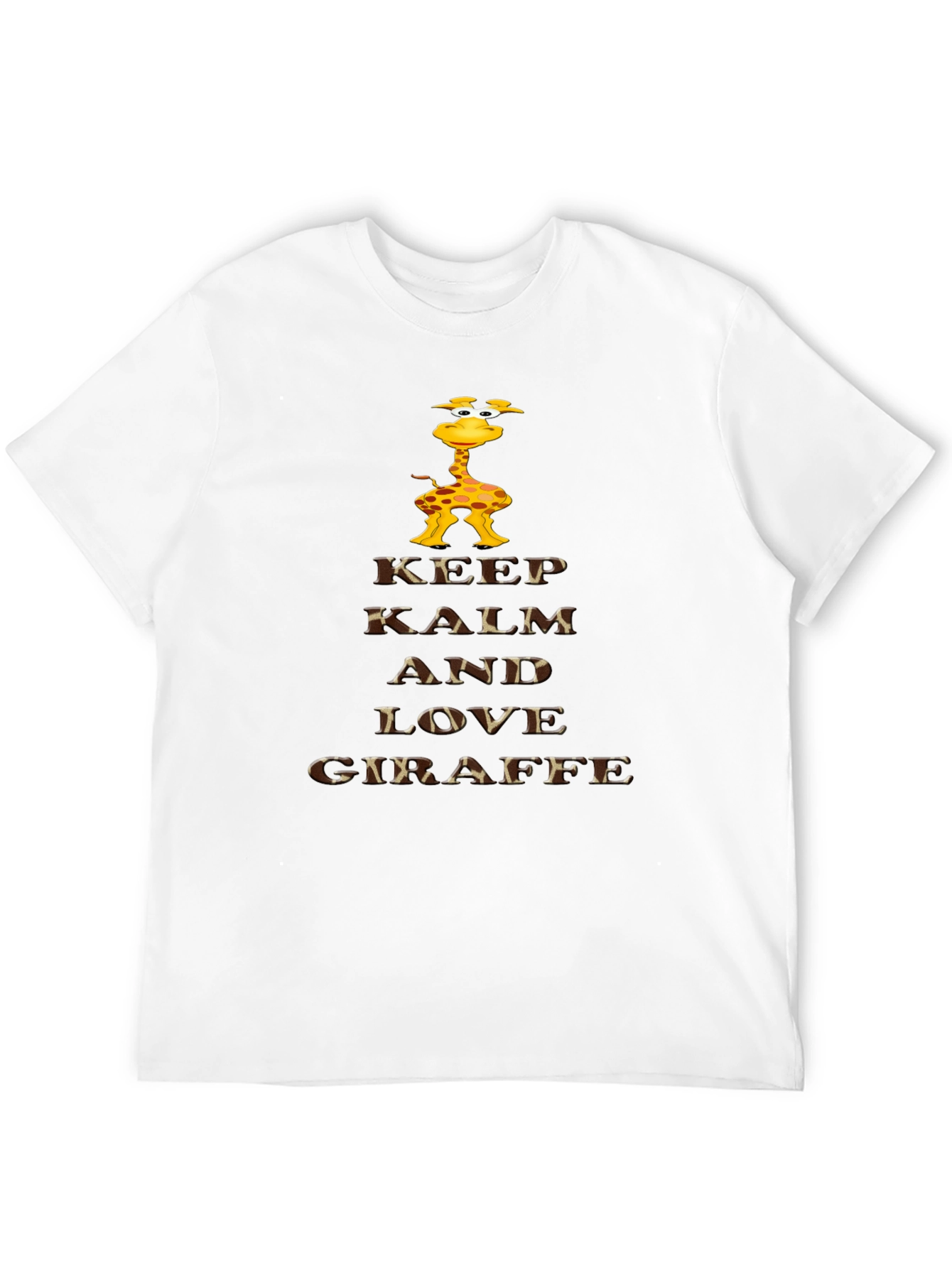 Keep Calm & Love Giraffe Black T-Shirt