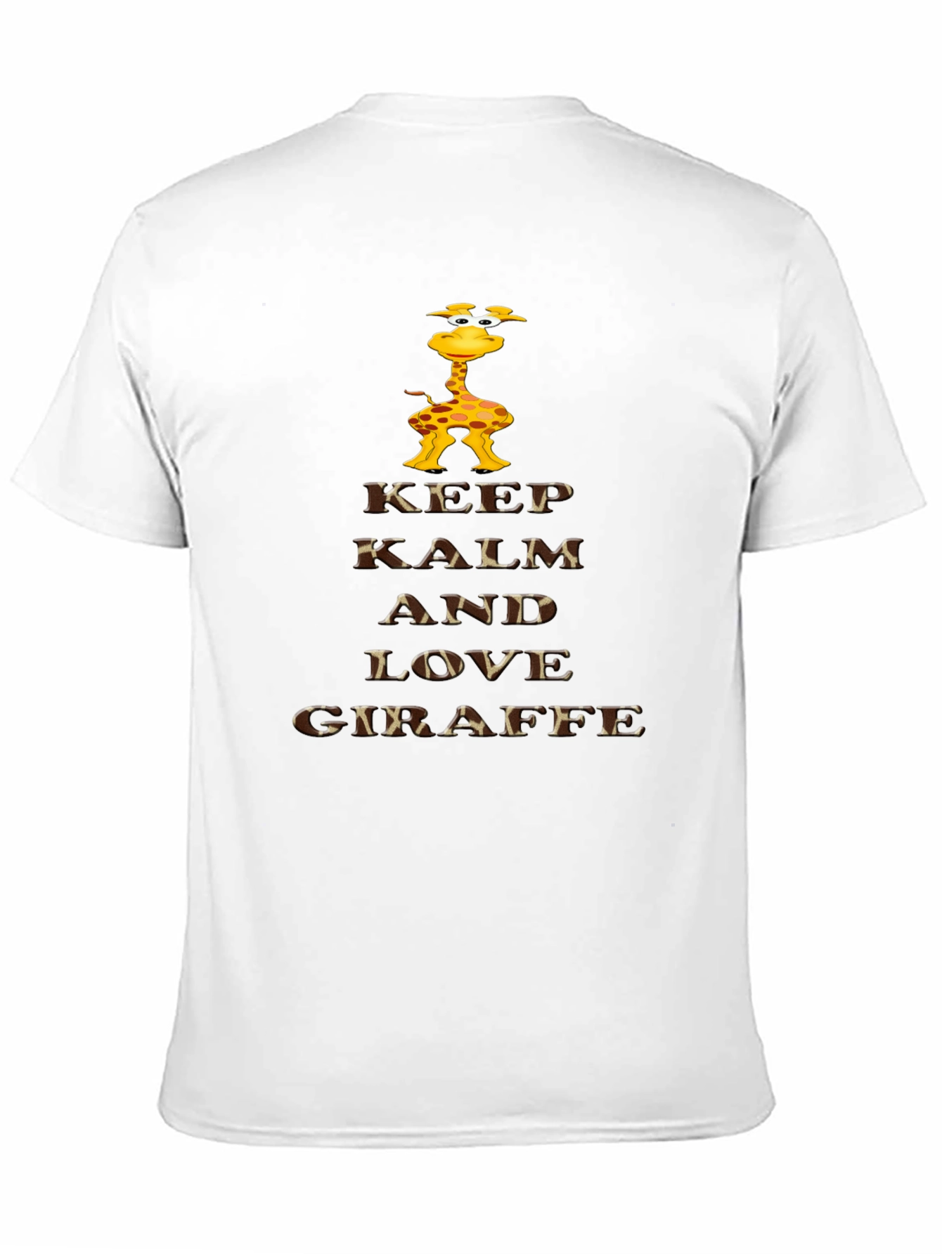 Keep Calm & Love Giraffe Black T-Shirt