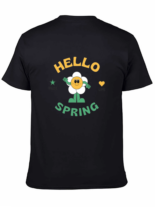 Hello Spring Graphic T-Shirt - Peace & Love!