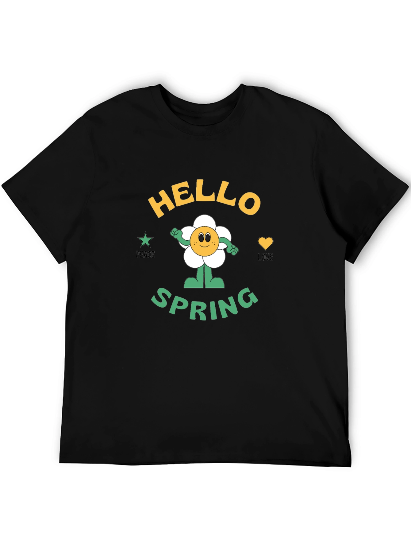 Hello Spring Graphic T-Shirt - Peace & Love!