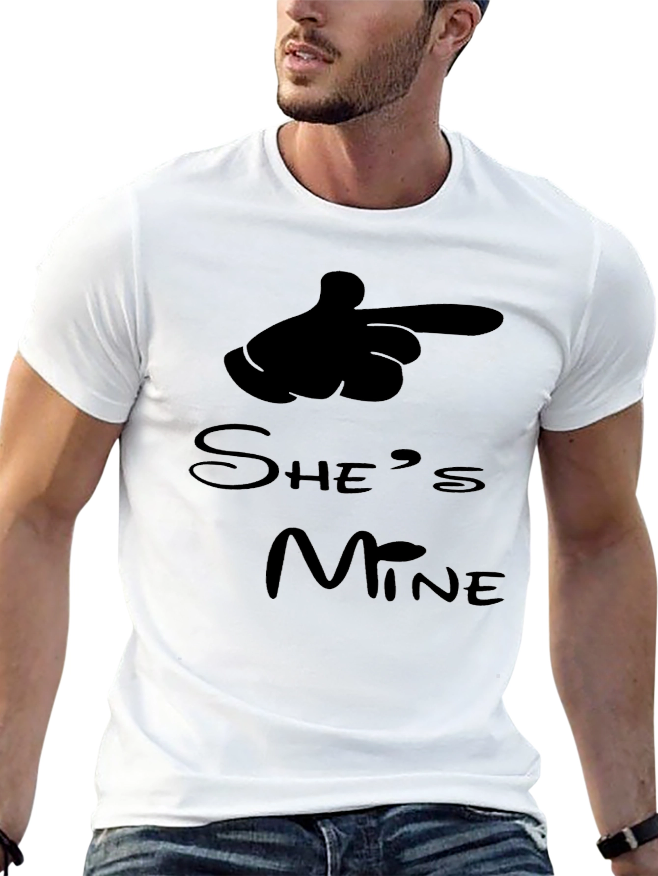 Shes Mine Funny Matching Couple T-Shirt