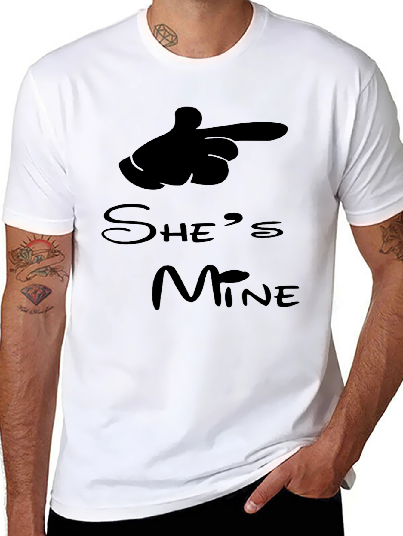 Shes Mine Funny Matching Couple T-Shirt