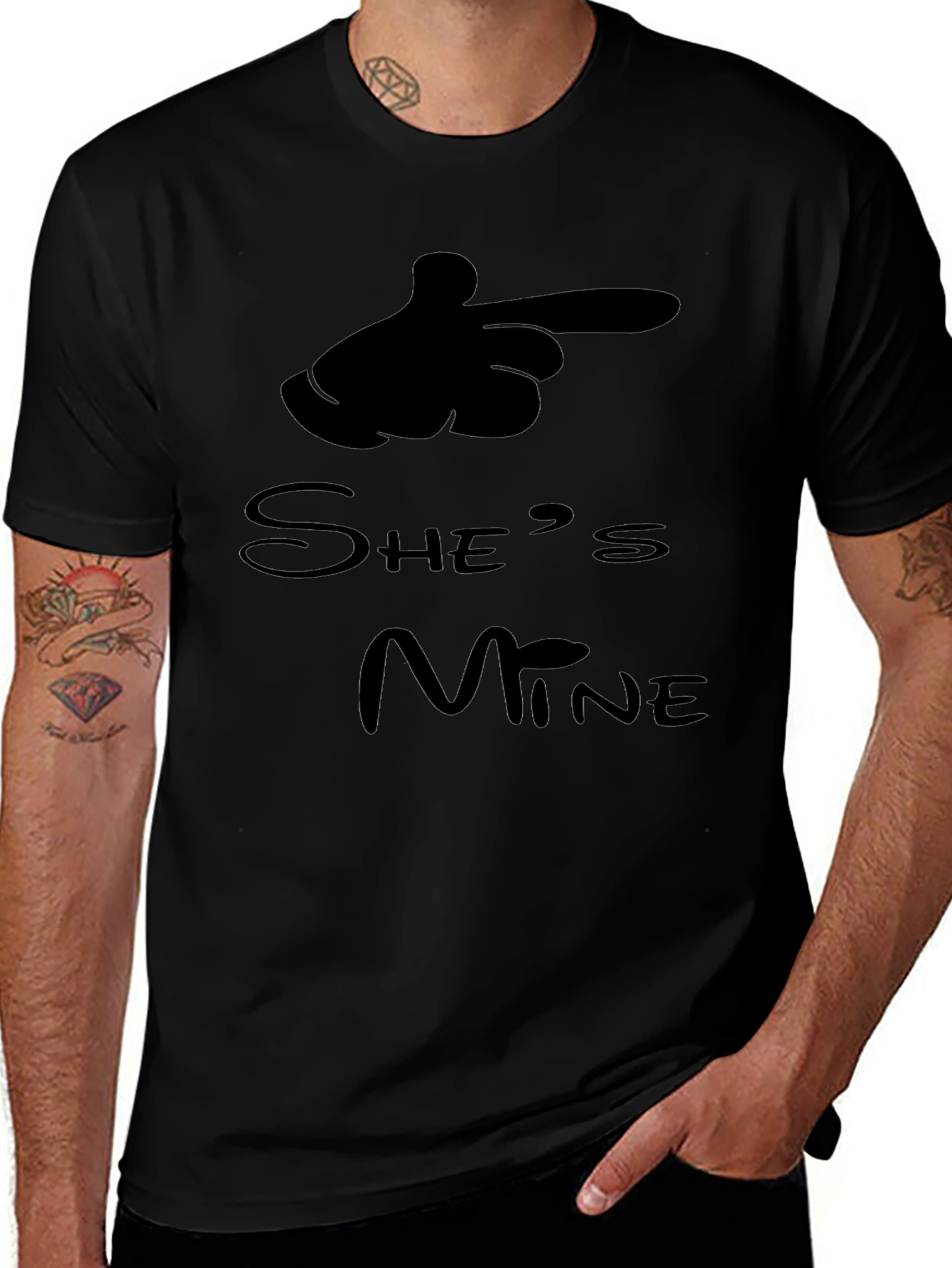 Shes Mine Funny Matching Couple T-Shirt
