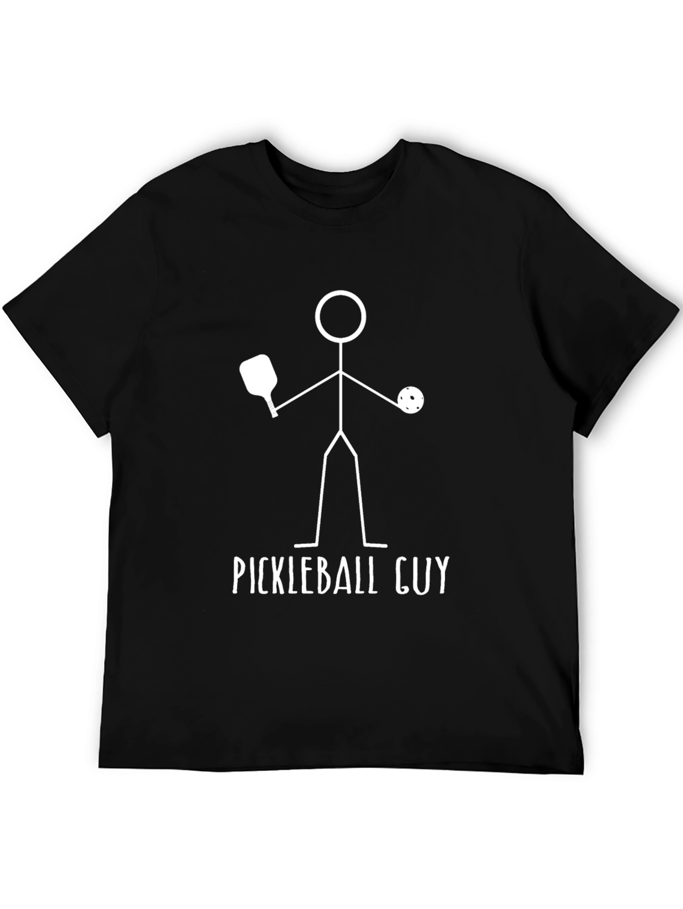 Pickleball Guy T-Shirt - Funny Stick Figure Player Tee