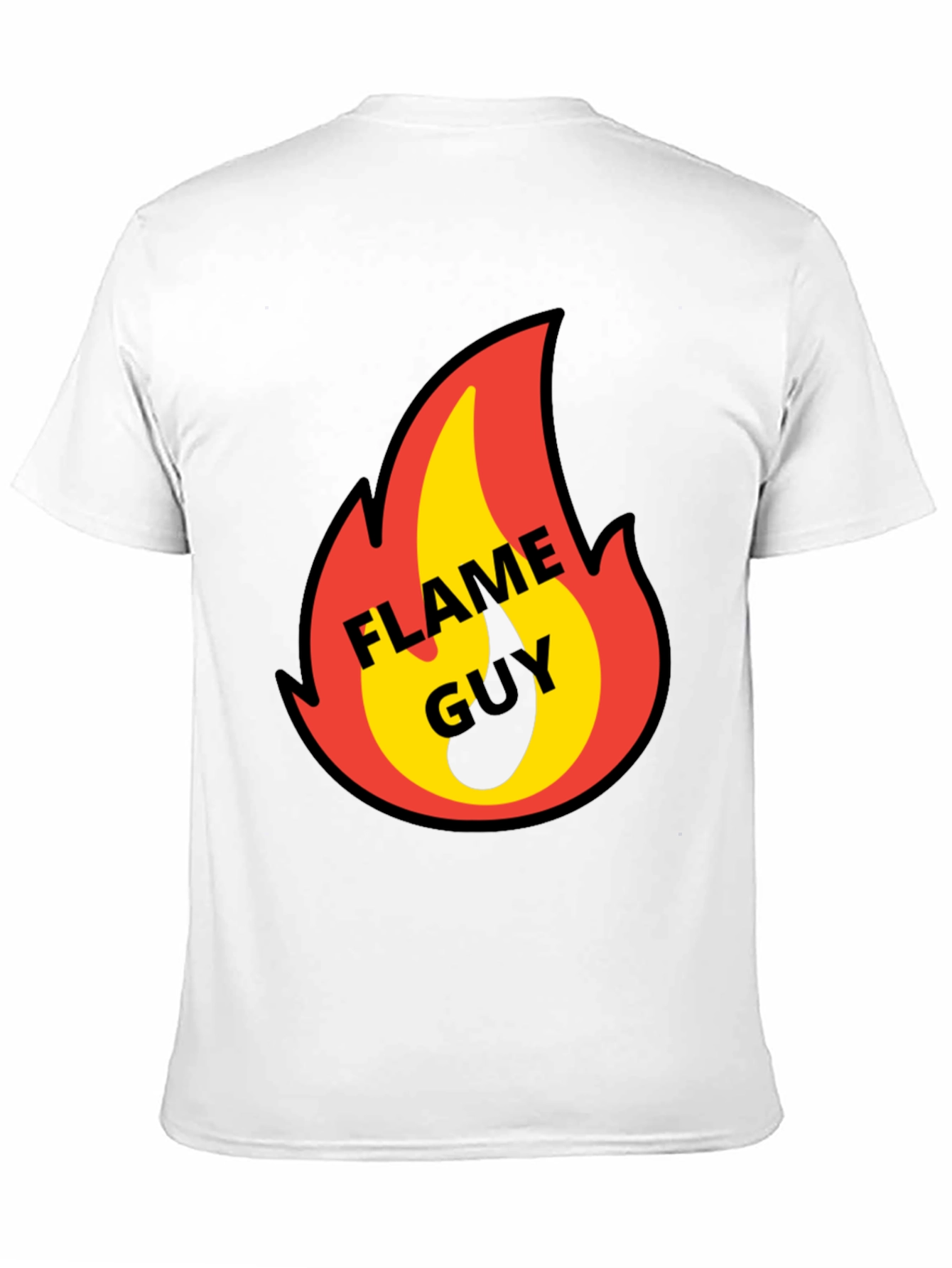 Flame Guy Graphic T-Shirt - Black Cotton Tee