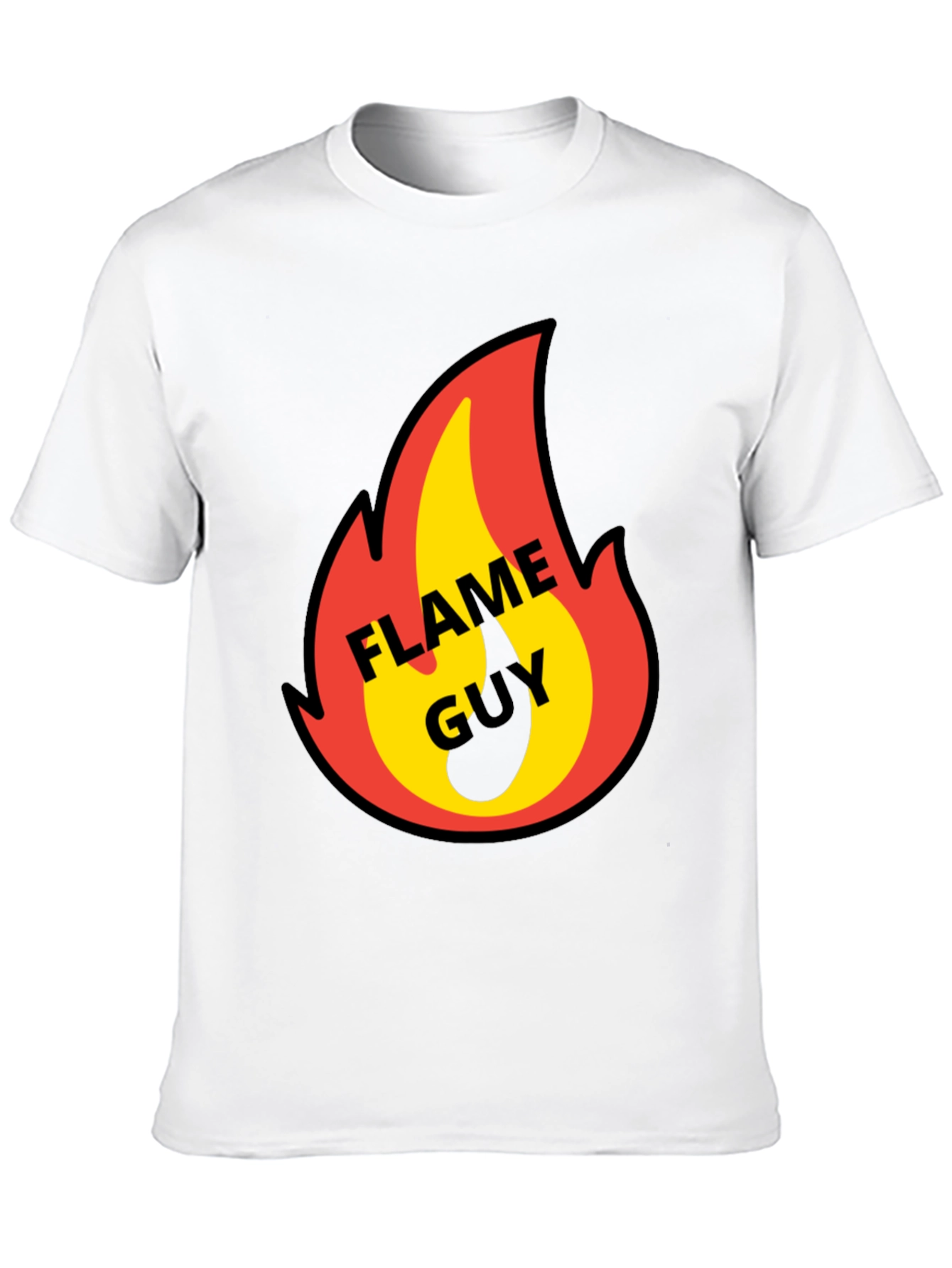 Flame Guy Graphic T-Shirt - Black Cotton Tee