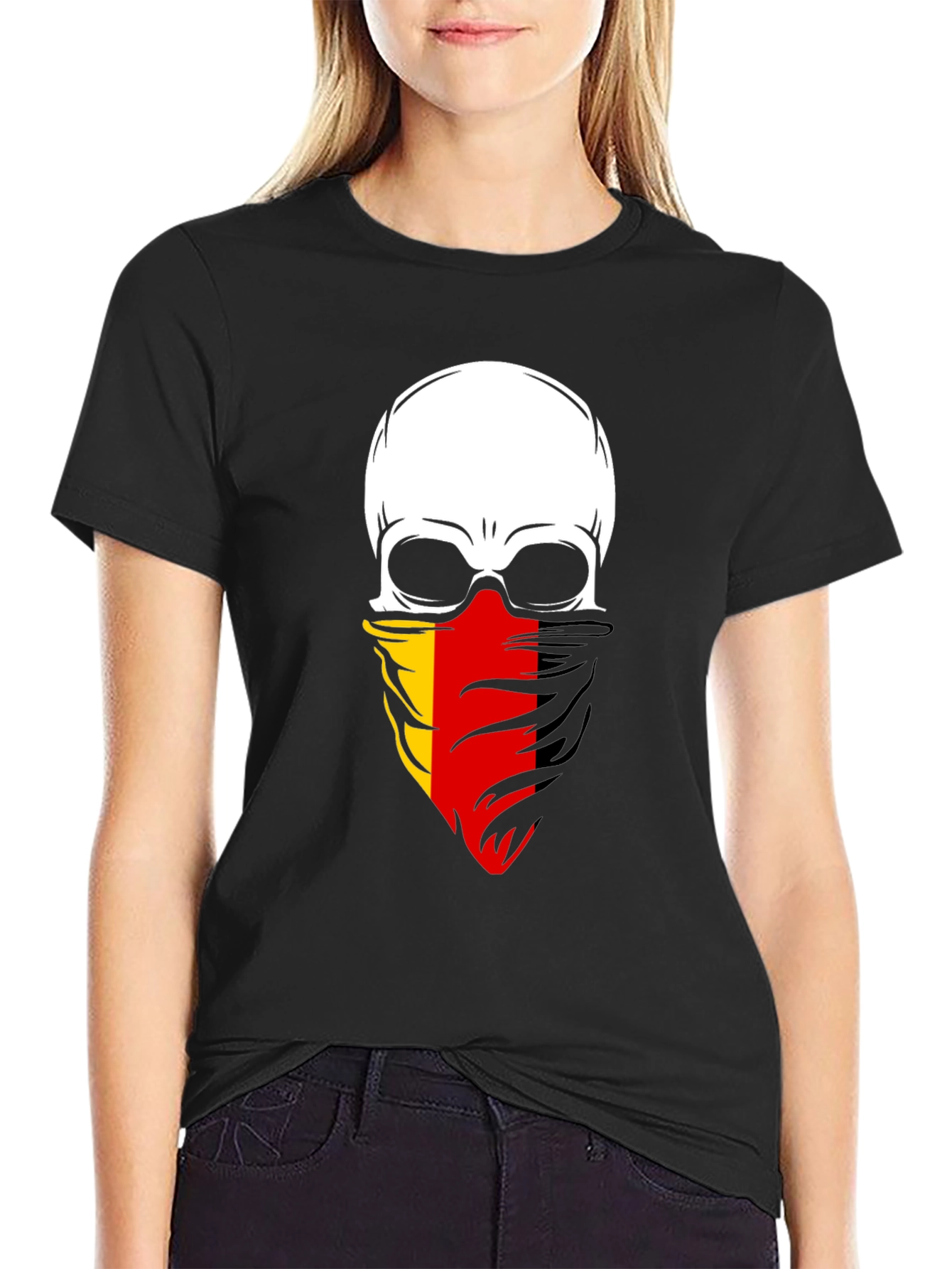 Skull Bandana Graphic Tee - Bold Fashion Statement