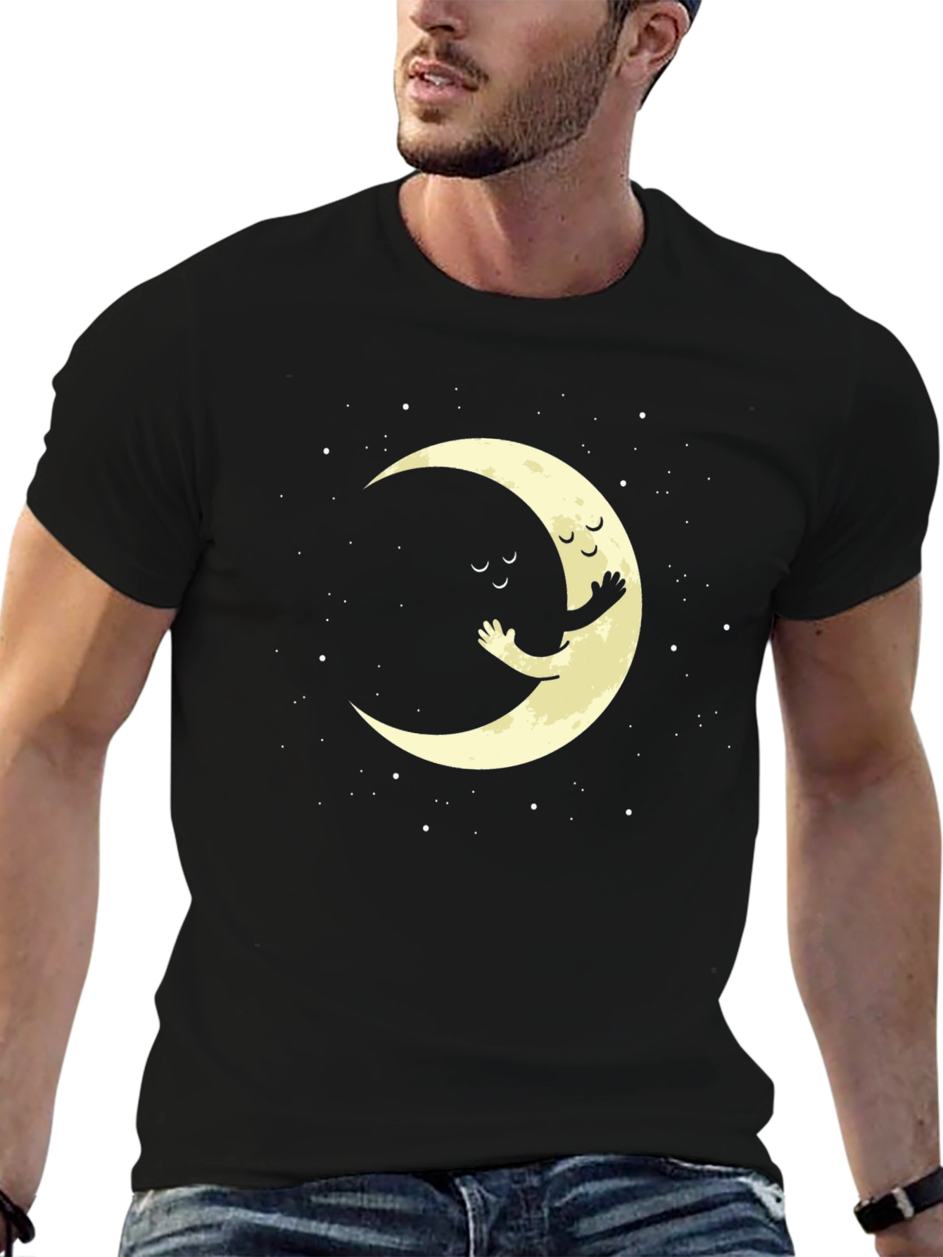 Moon Hug Graphic Tee - Soft Cotton Comfort