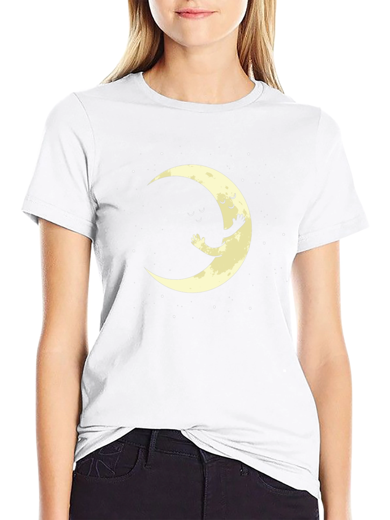 Moon Hug Graphic Tee - Soft Cotton Comfort