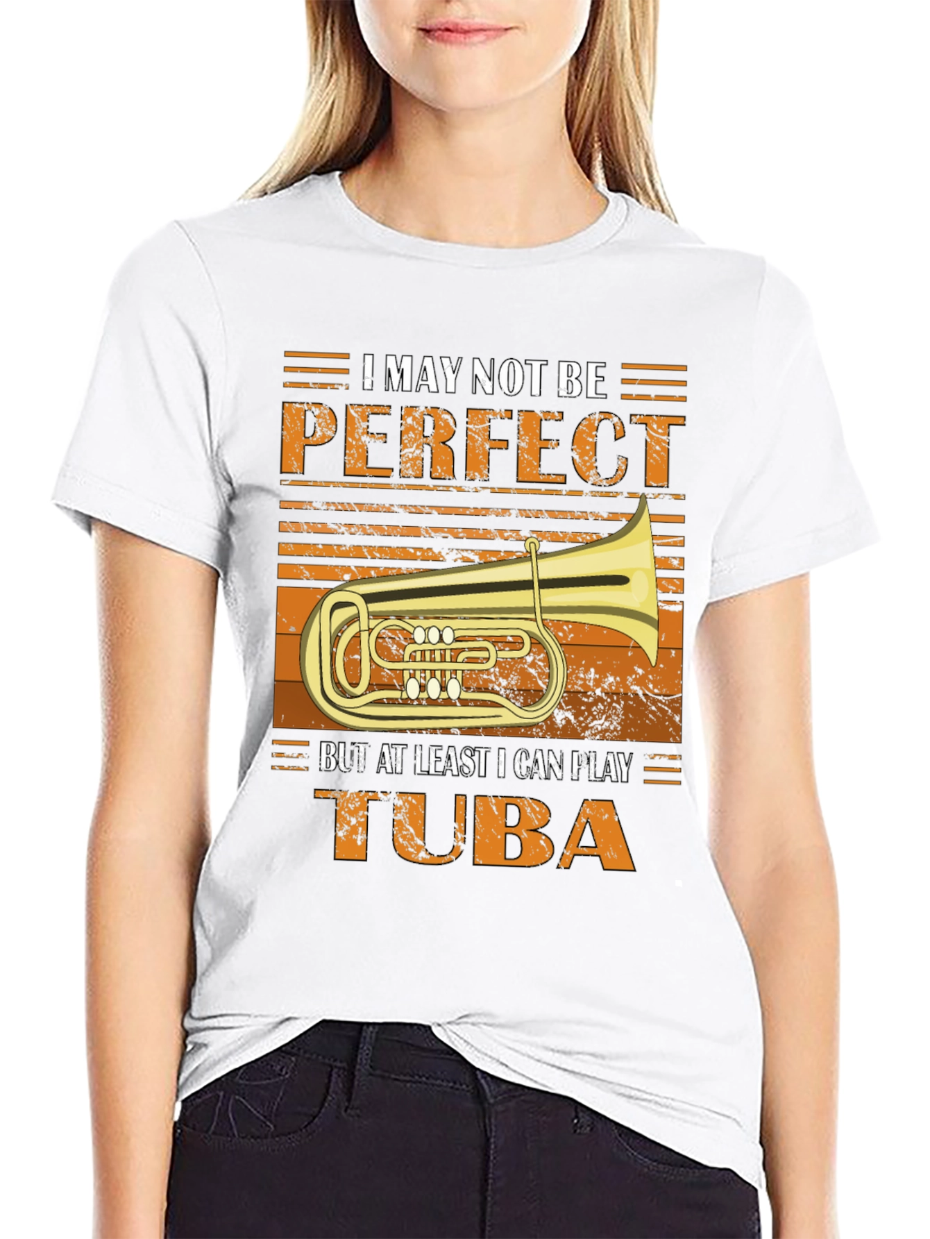Tuba Player T-Shirt - I May Not Be Perfect