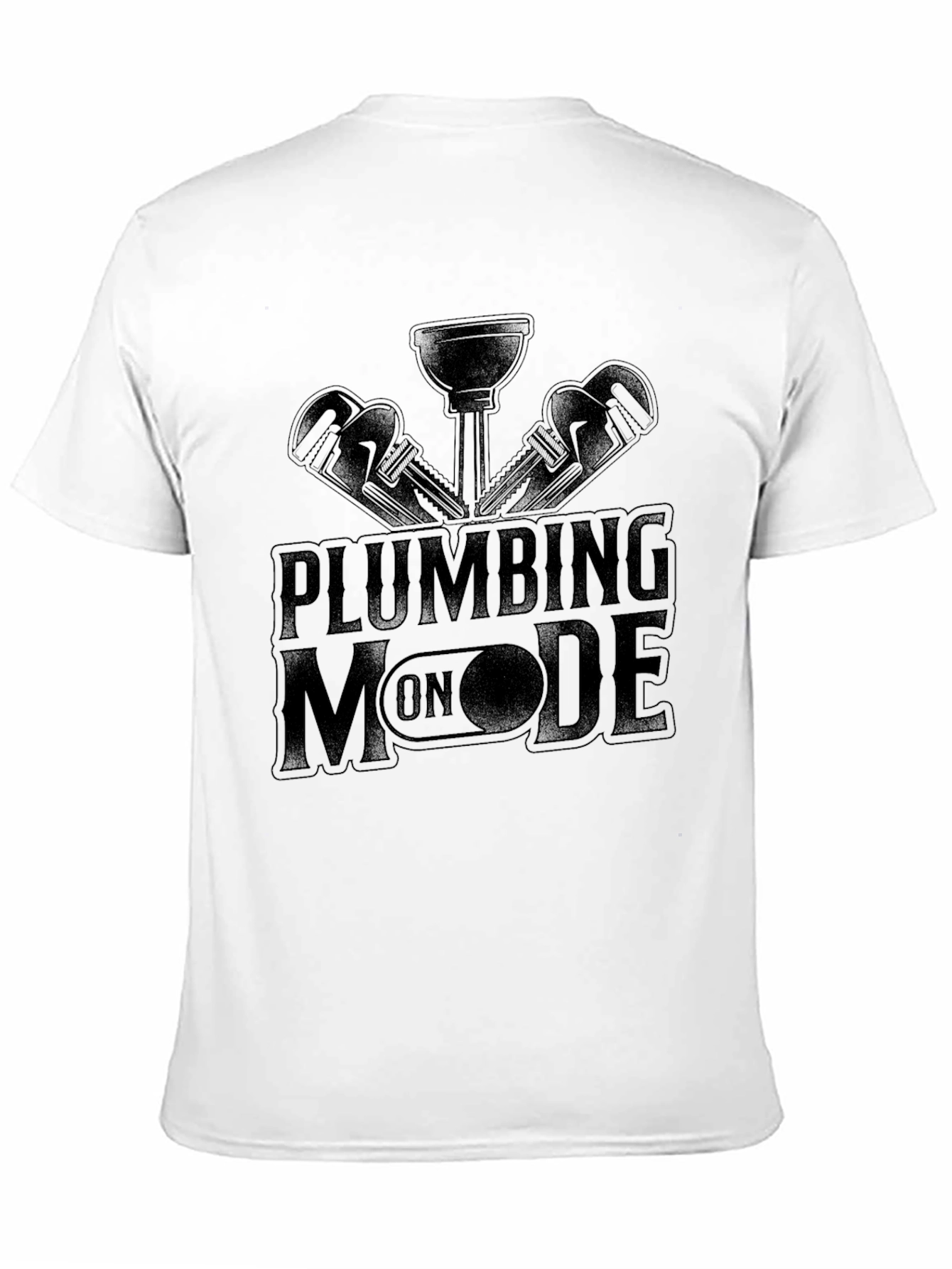 Plumbing Mode On Black T-Shirt