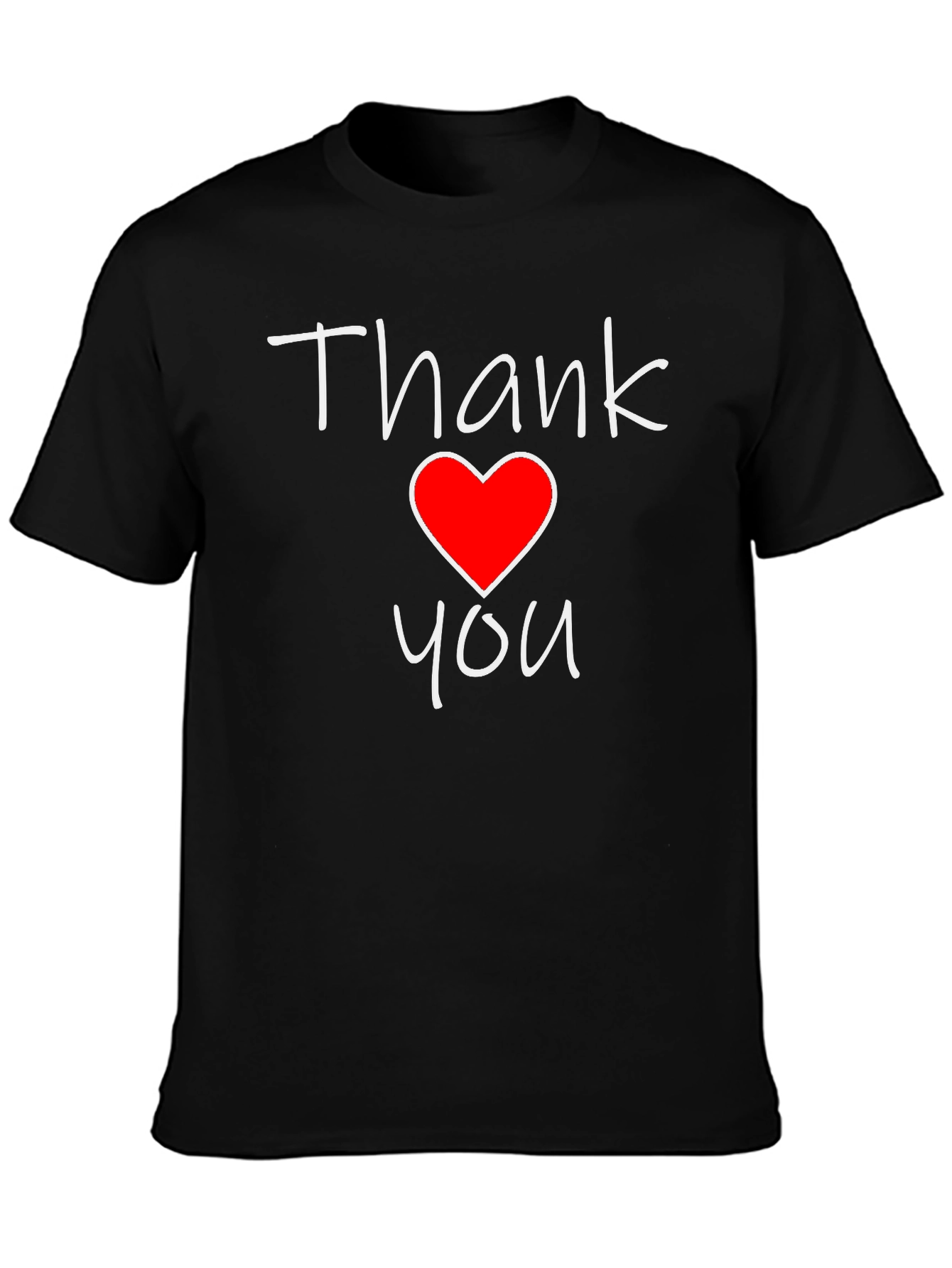 Thank You Heart Graphic Tee - Trendy Casual Top