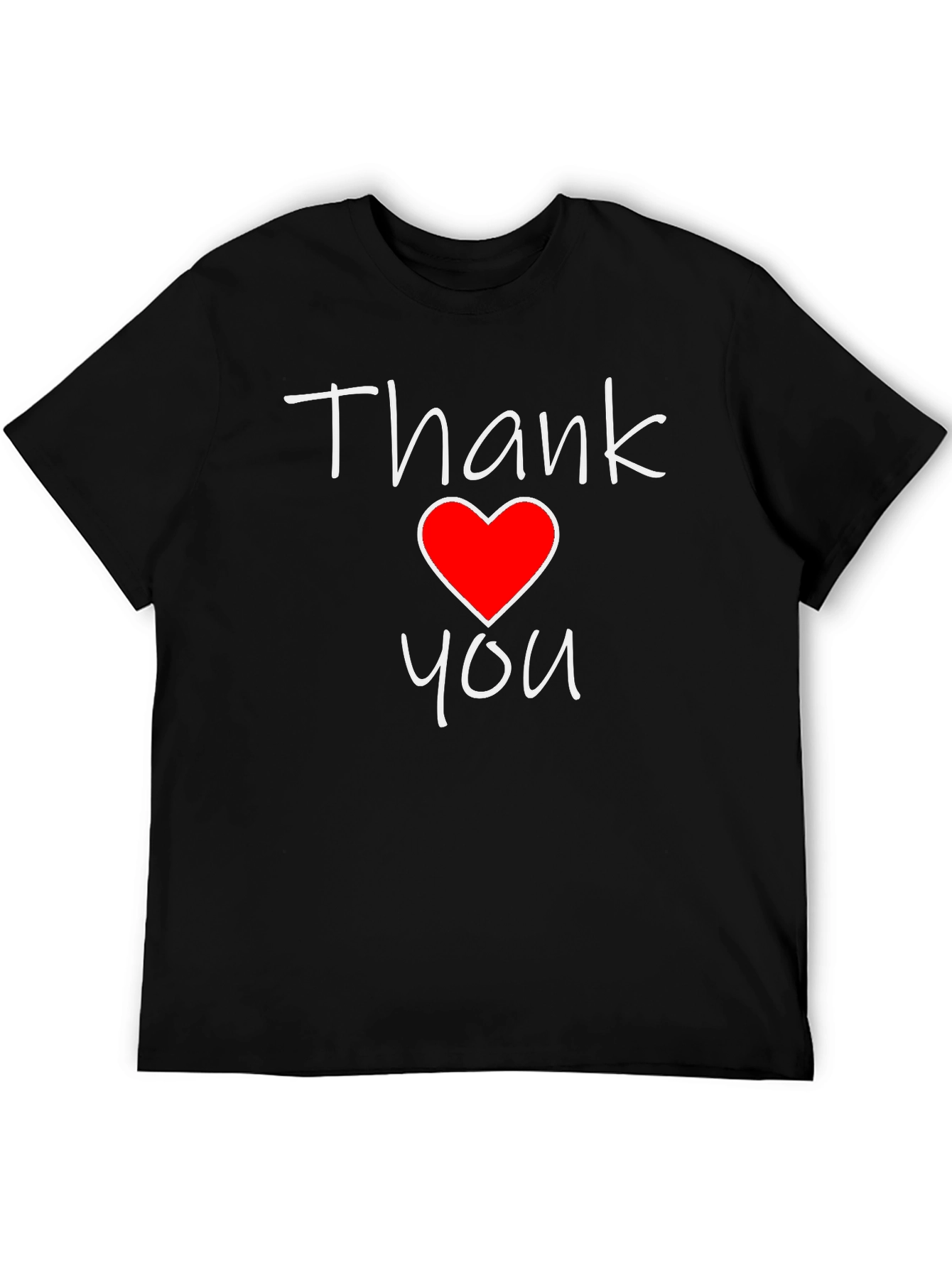 Thank You Heart Graphic Tee - Trendy Casual Top