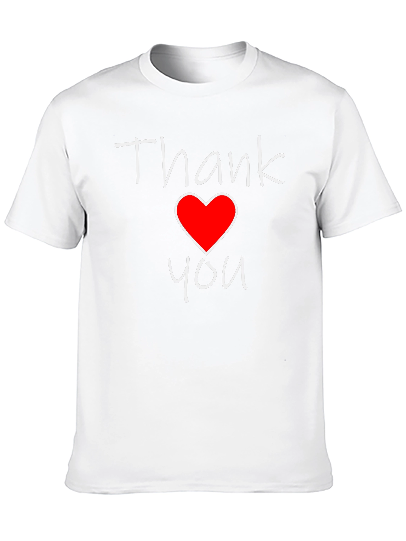 Thank You Heart Graphic Tee - Trendy Casual Top