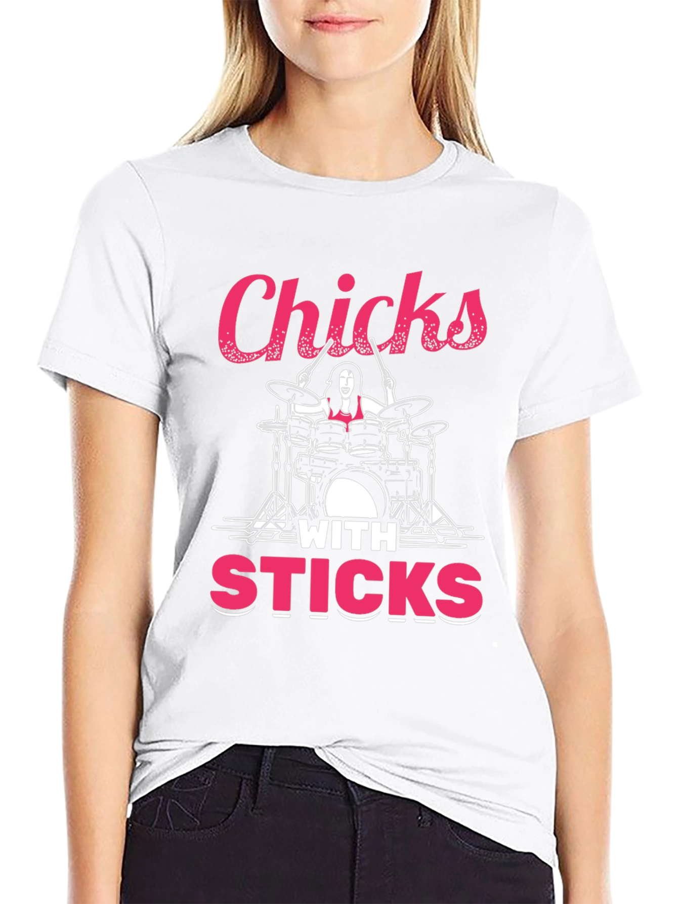 Chicks With Sticks Drummer T-Shirt