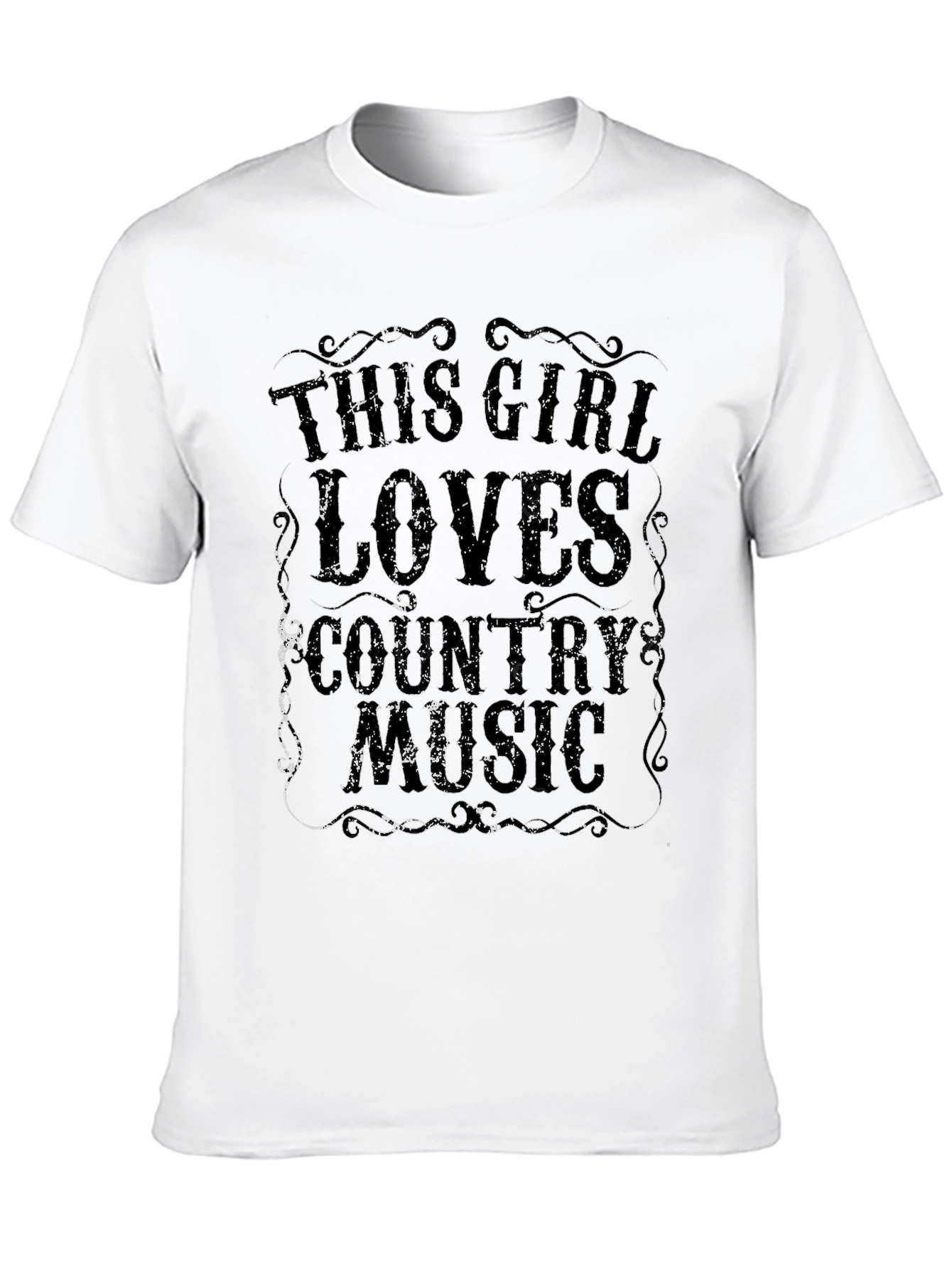 Country Music Lover T-Shirt - Black