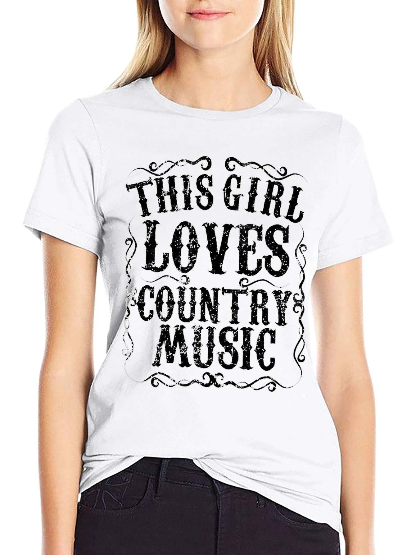 Country Music Lover T-Shirt - Black