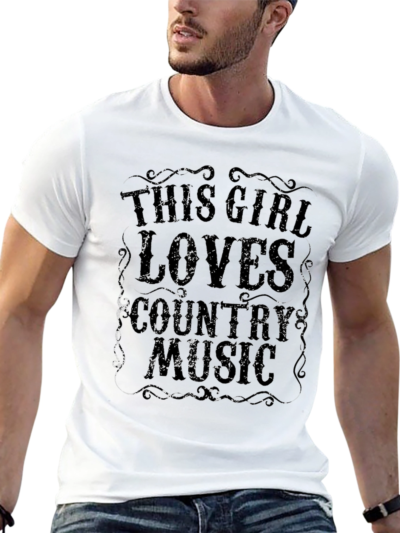 Country Music Lover T-Shirt - Black