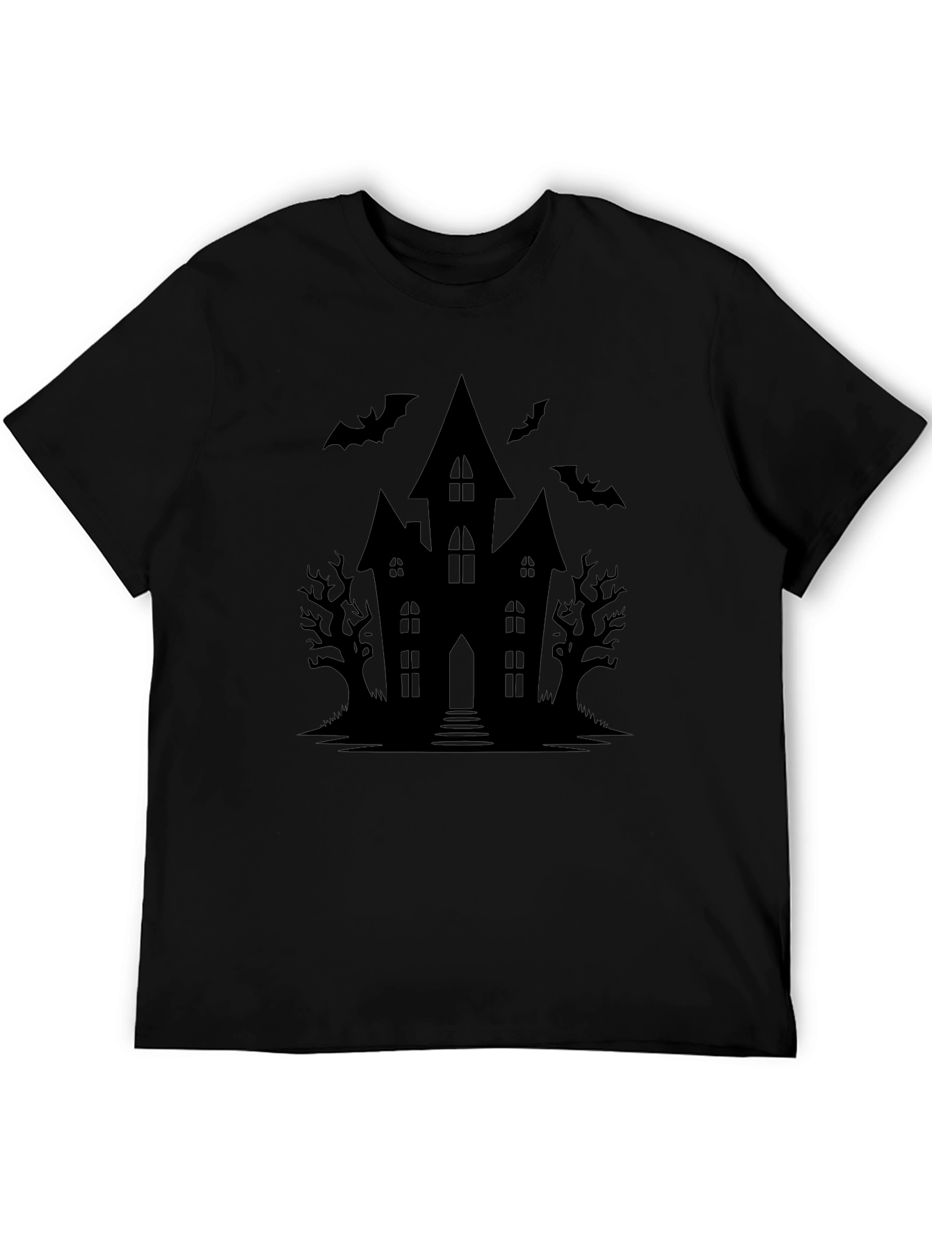 Spooky Haunted House Graphic Tee - Halloween Shirt