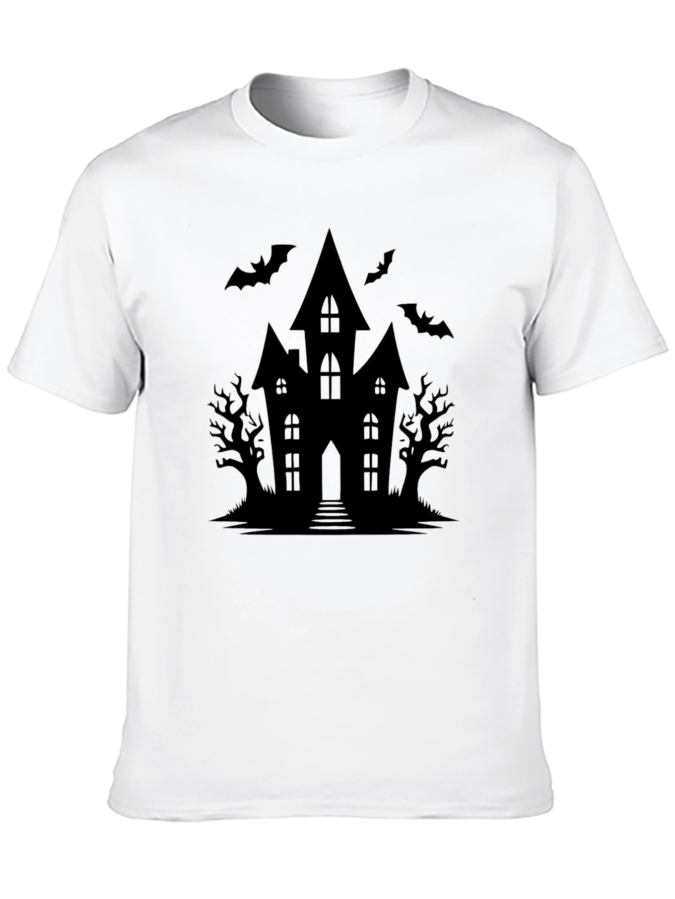 Spooky Haunted House Graphic Tee - Halloween Shirt