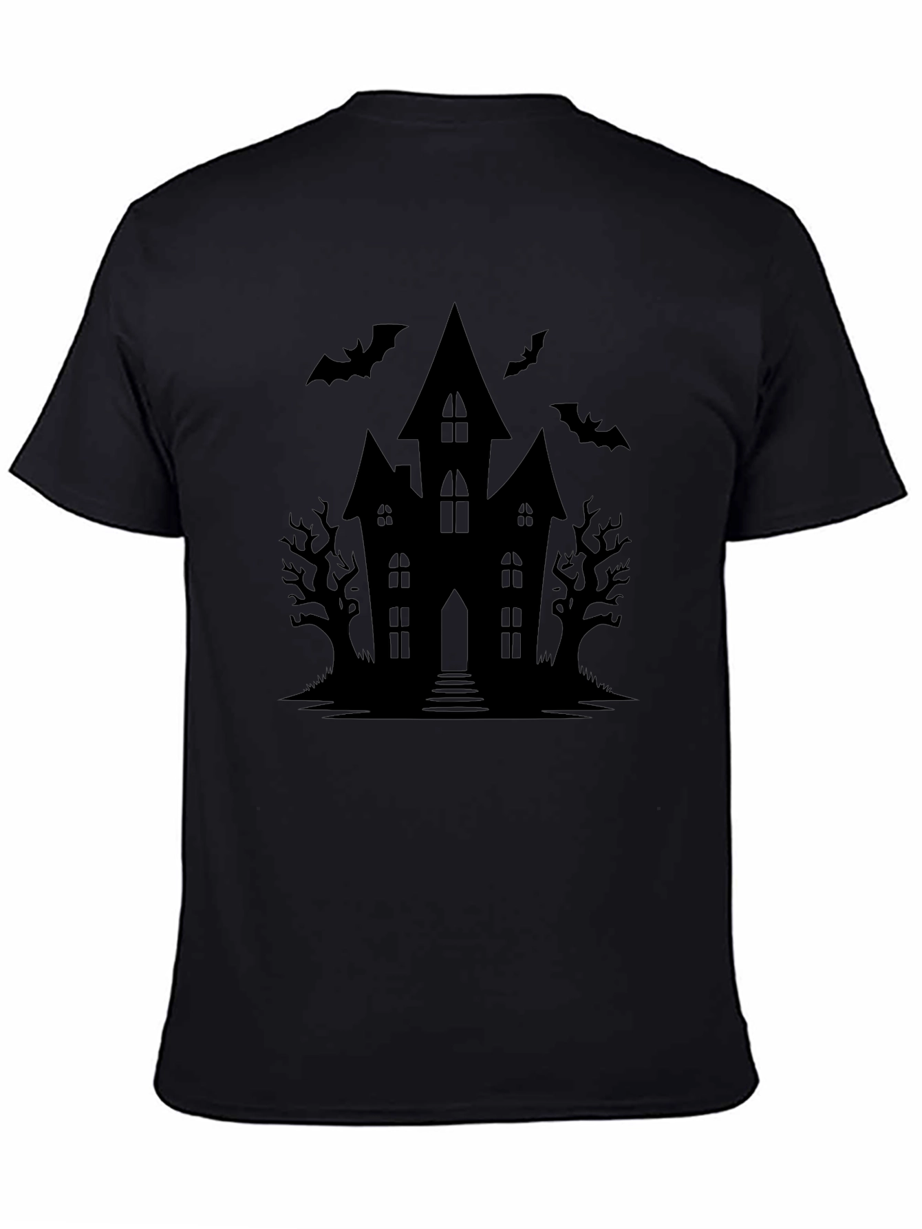 Spooky Haunted House Graphic Tee - Halloween Shirt