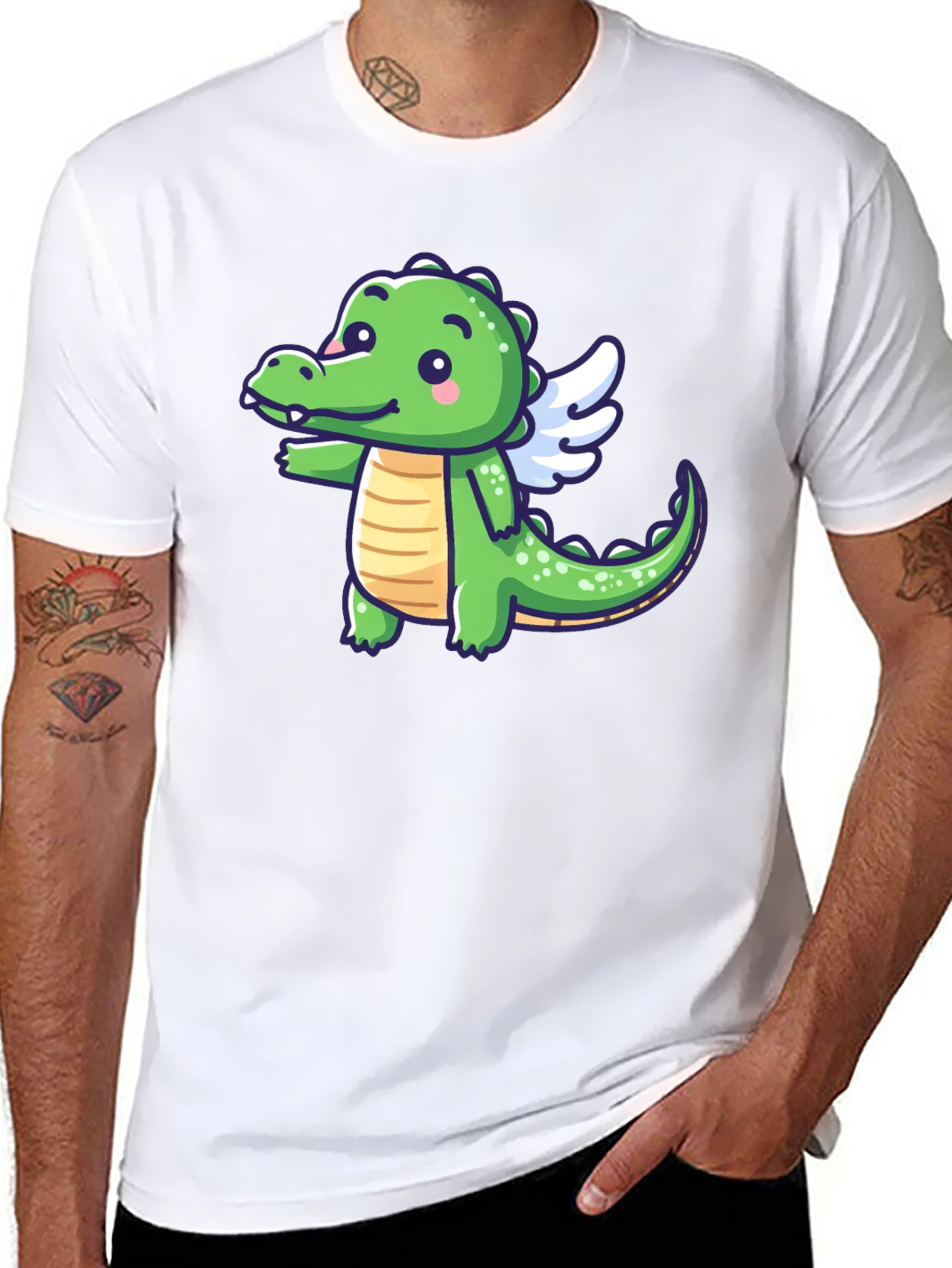 Cartoon Dragon Graphic T-Shirt