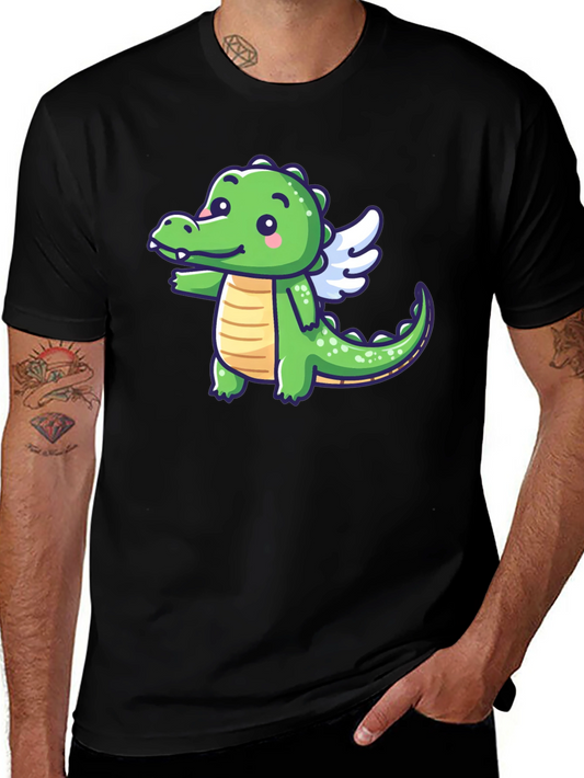 Cartoon Dragon Graphic T-Shirt