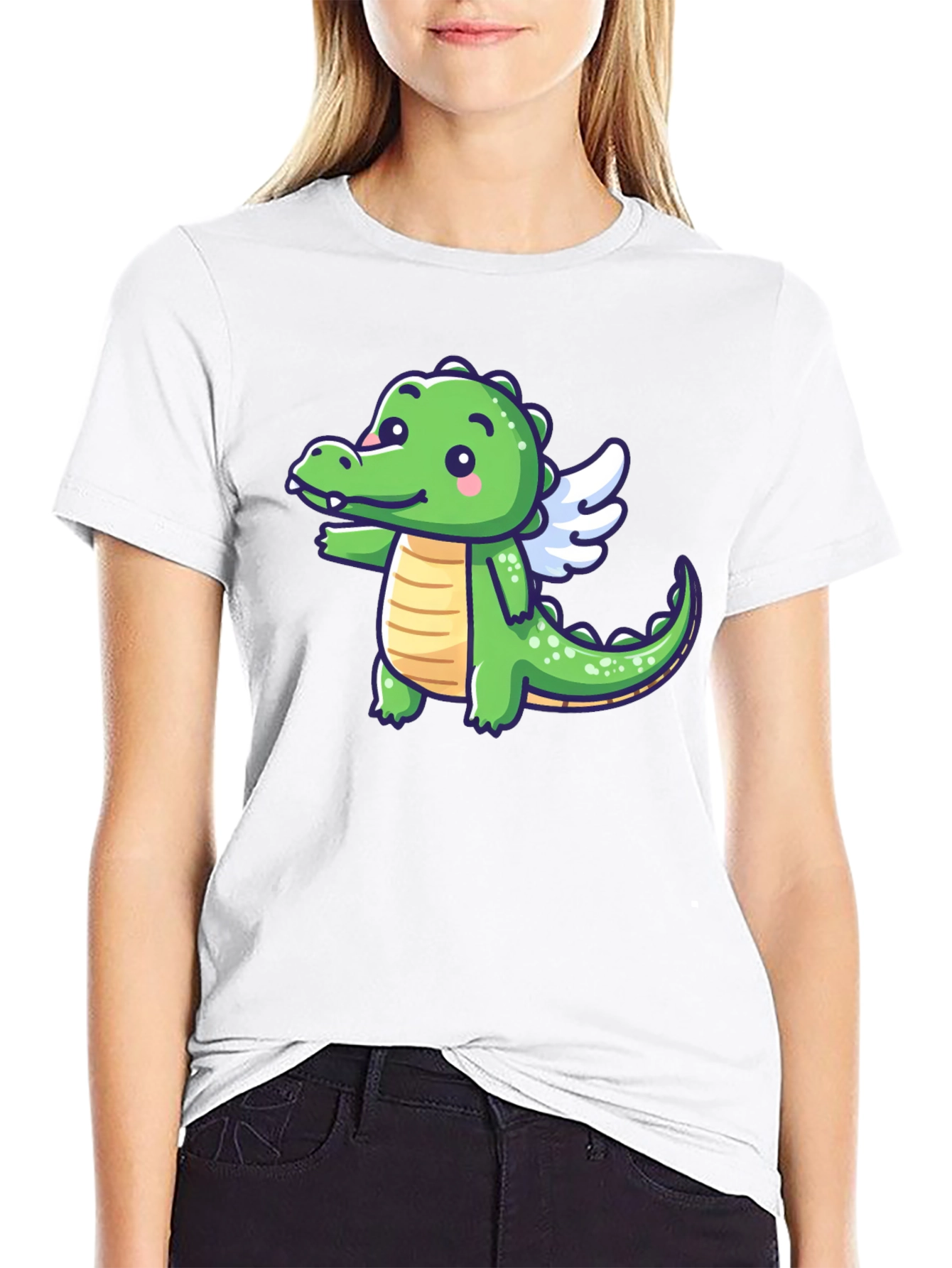 Cartoon Dragon Graphic T-Shirt