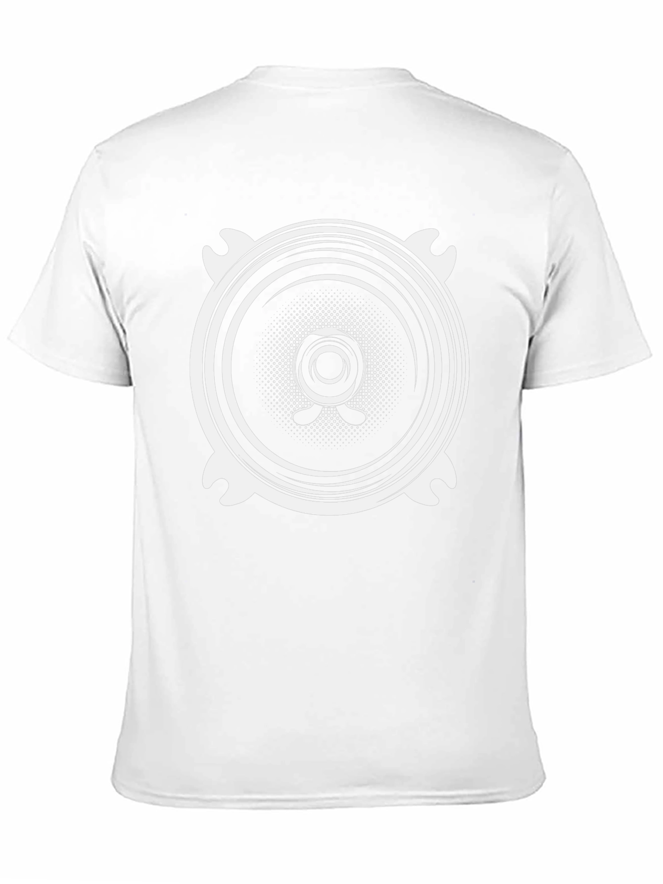 Black T-Shirt with White Speaker Graphic