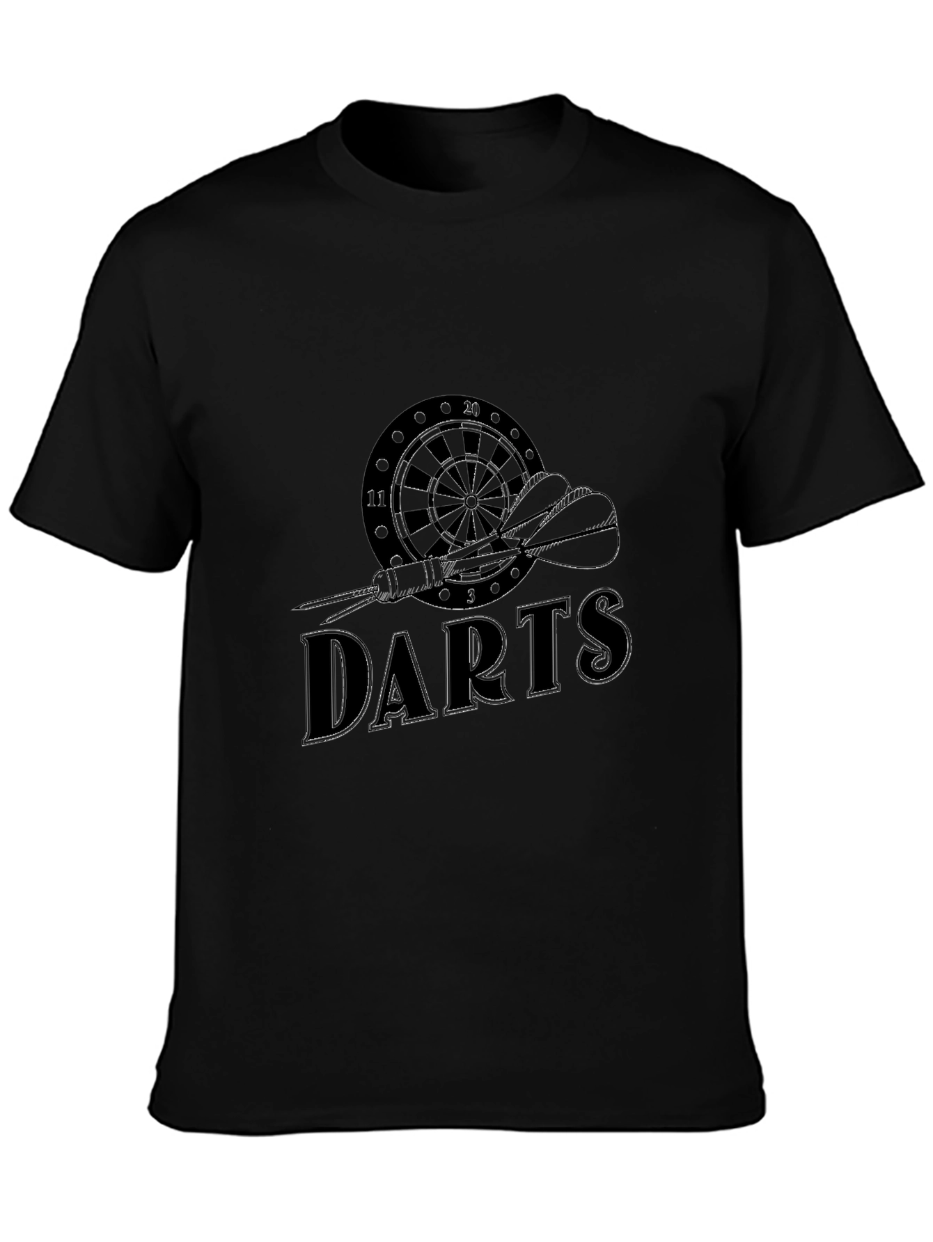 Mens Black Darts T-Shirt