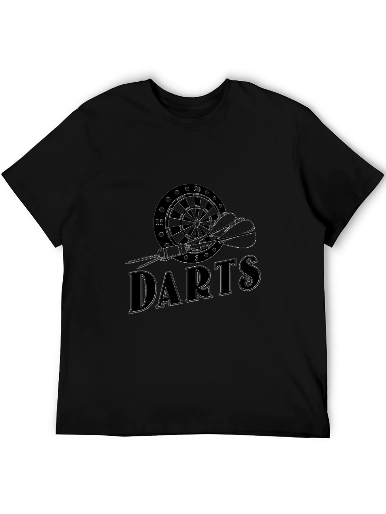 Mens Black Darts T-Shirt