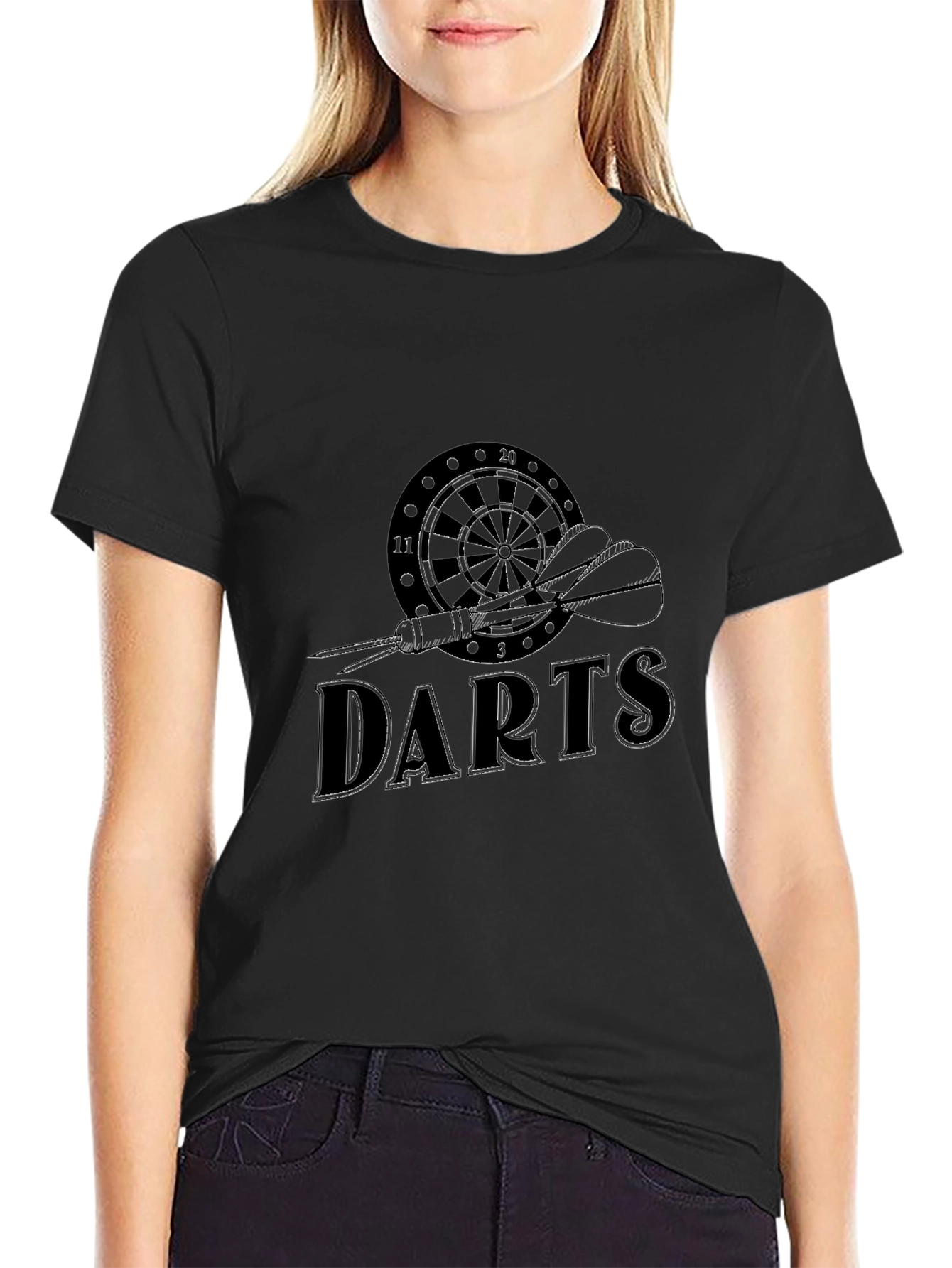 Mens Black Darts T-Shirt