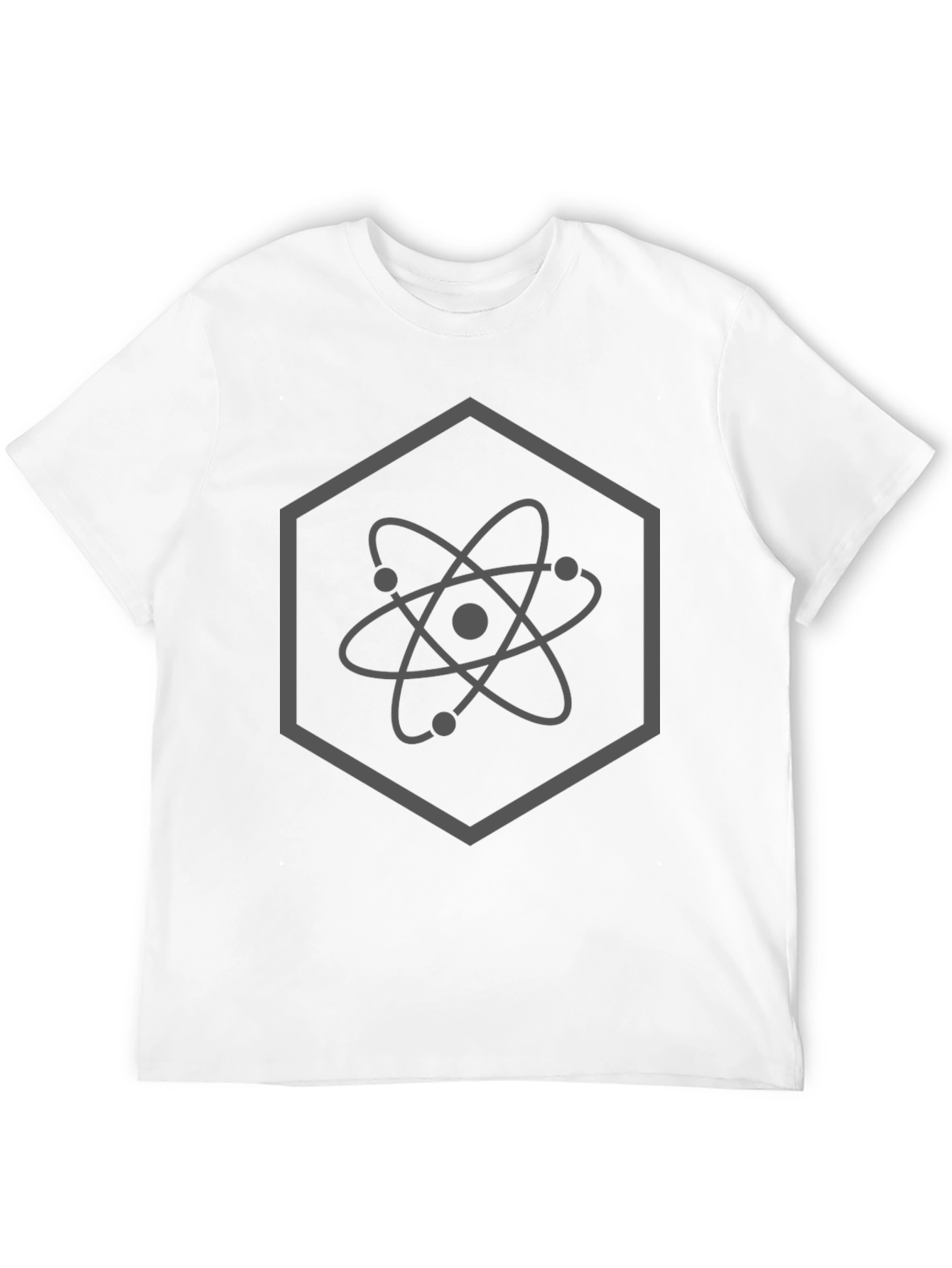 Atom Hexagon Graphic T-Shirt - Science Geek Style