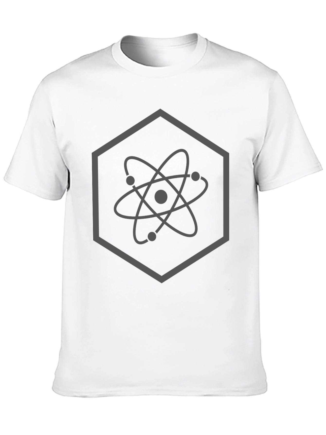 Atom Hexagon Graphic T-Shirt - Science Geek Style