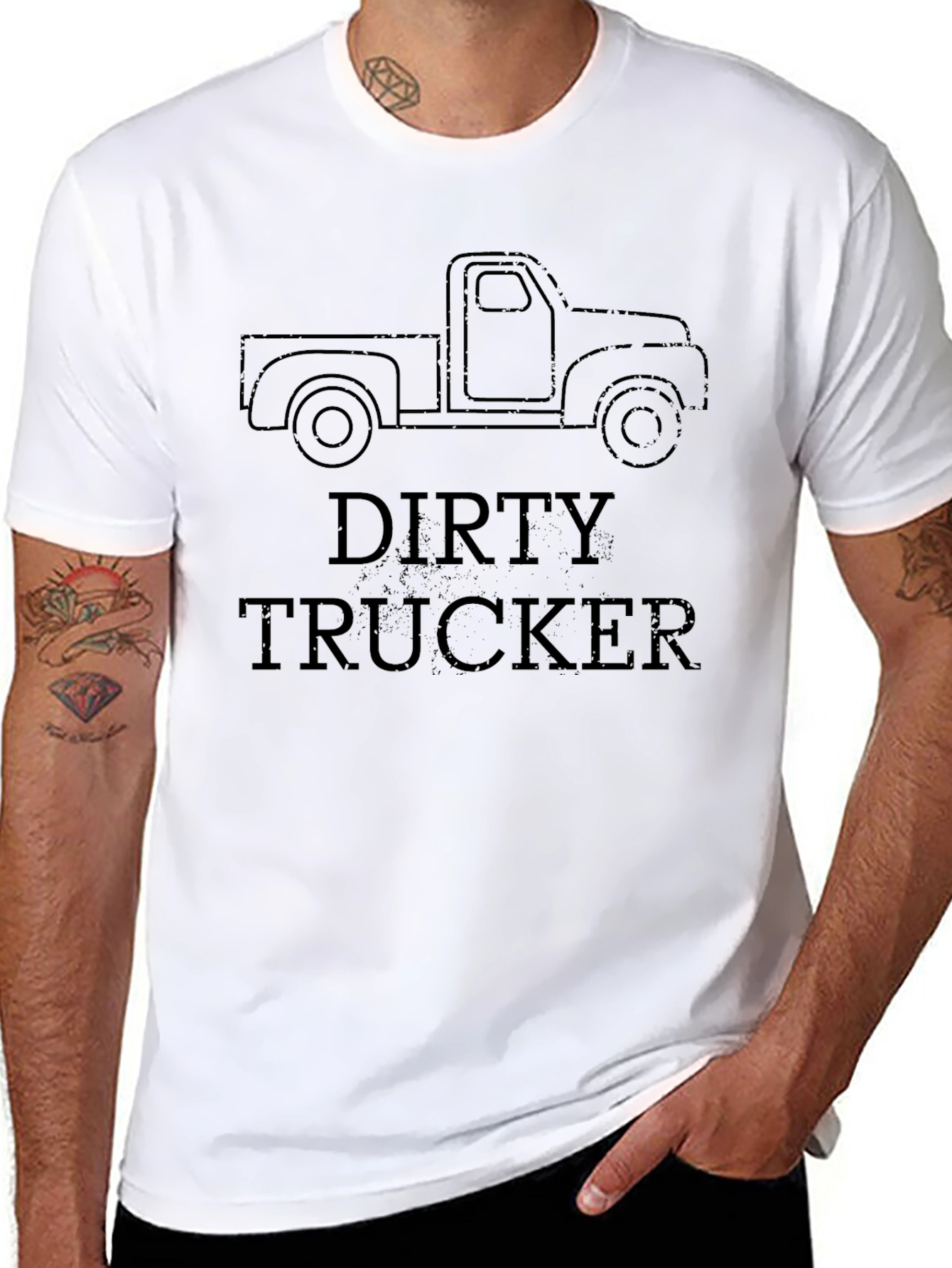 Dirty Trucker T-Shirt - Classic Pickup Graphic Tee