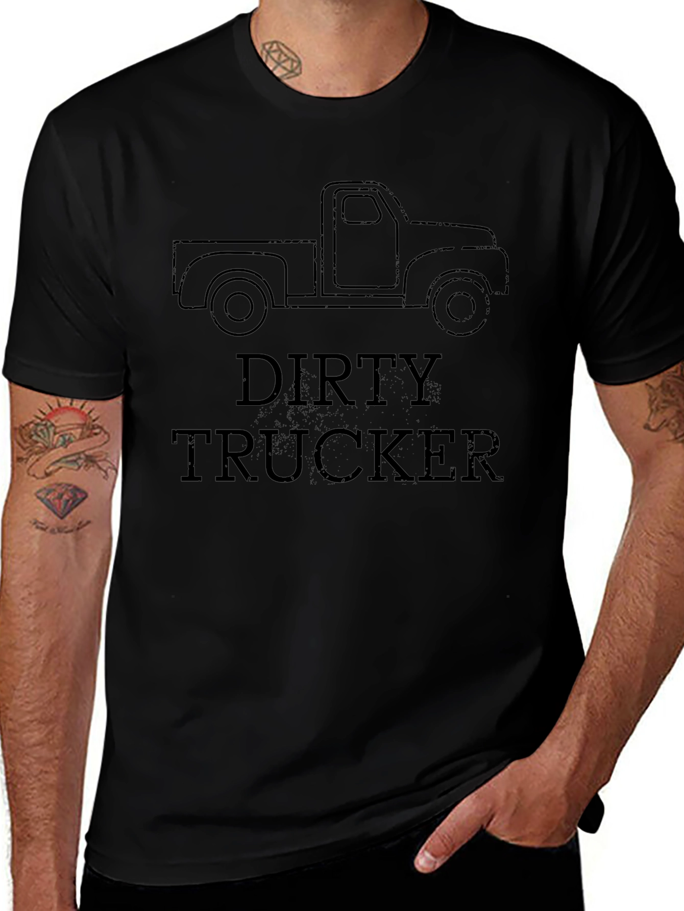 Dirty Trucker T-Shirt - Classic Pickup Graphic Tee