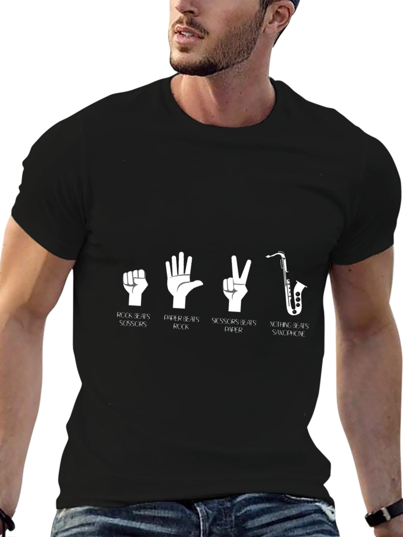 Rock Paper Scissors Saxophone T-Shirt