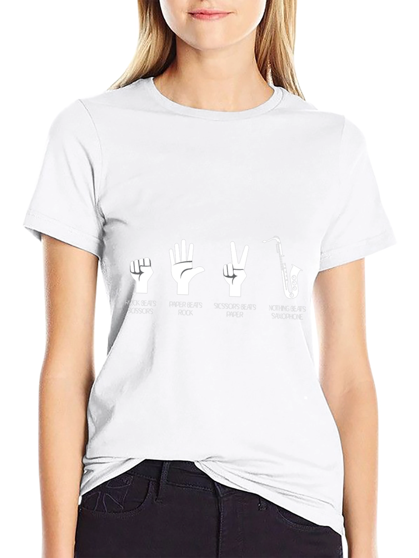 Rock Paper Scissors Saxophone T-Shirt