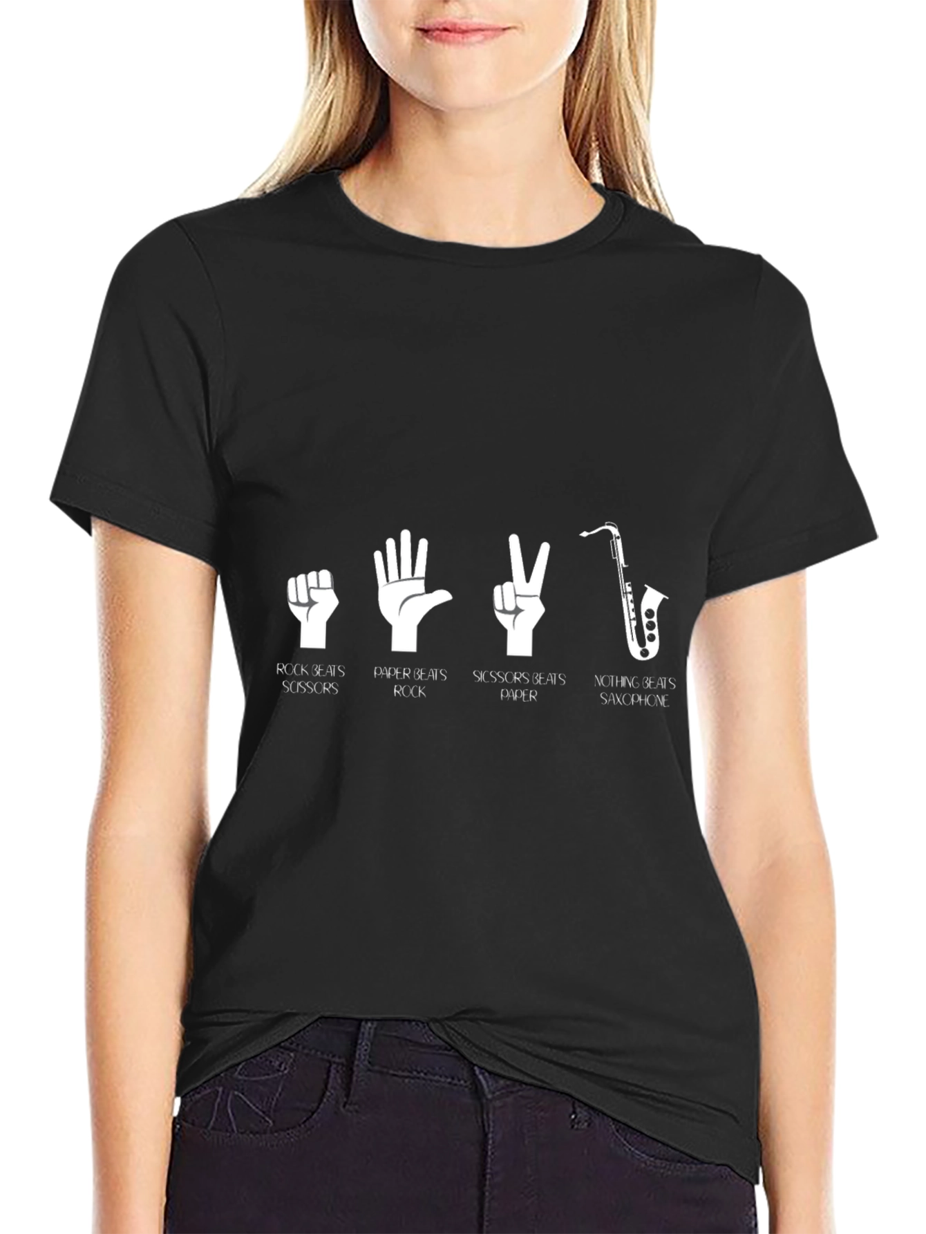 Rock Paper Scissors Saxophone T-Shirt