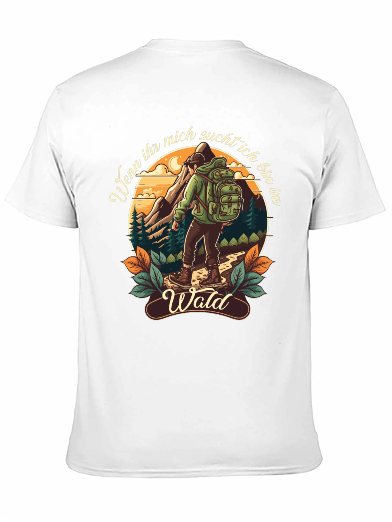 Hiking Themed Graphic T-Shirt - Wald