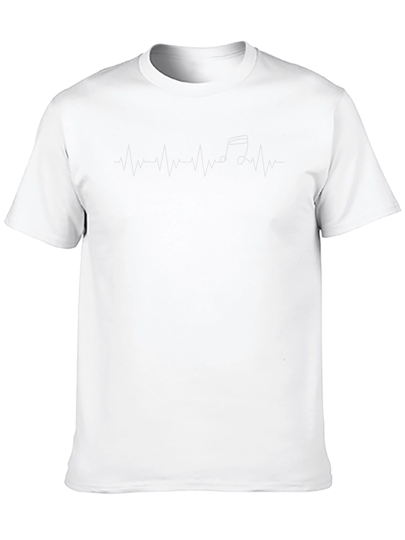 Music Heartbeat Graphic Tee - Casual Style