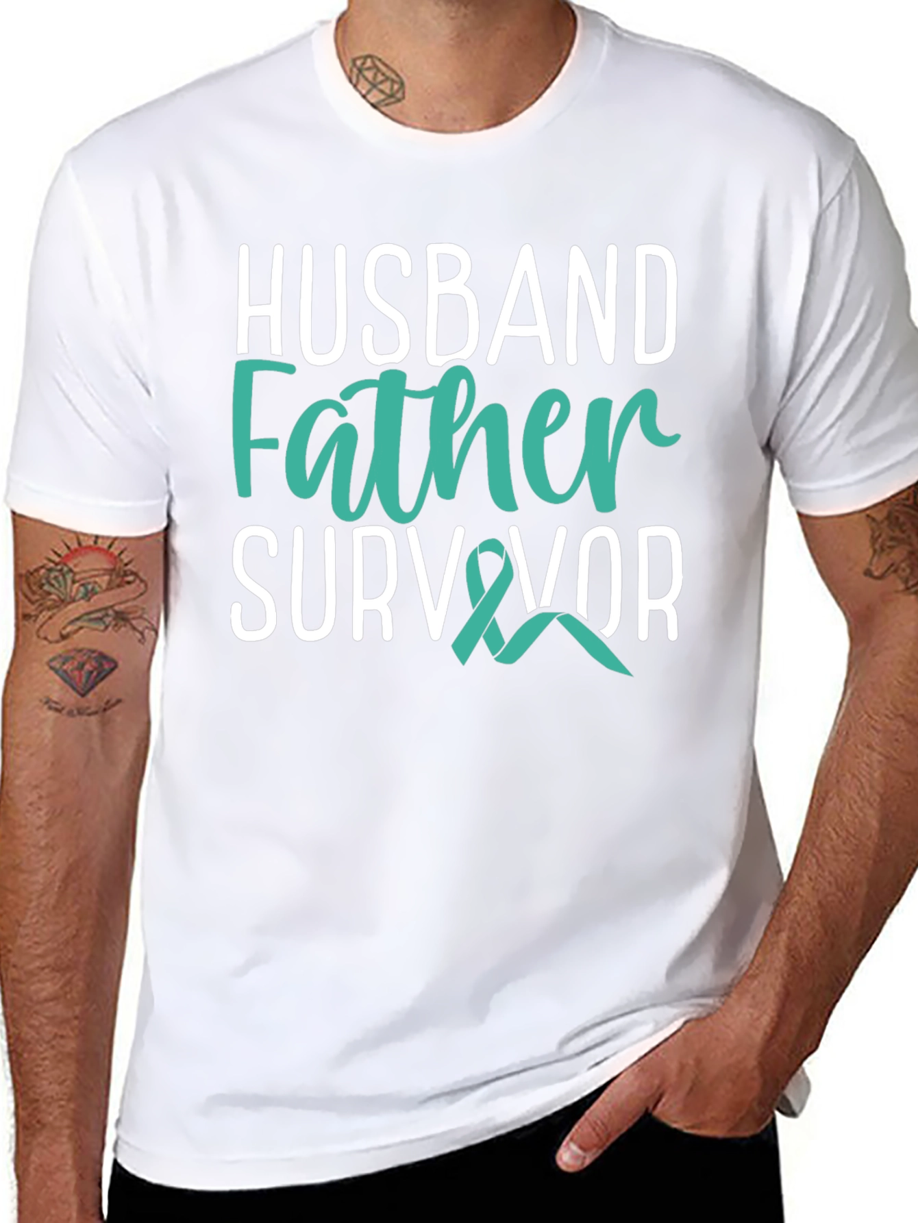 Husband Father Survivor Graphic T-Shirt