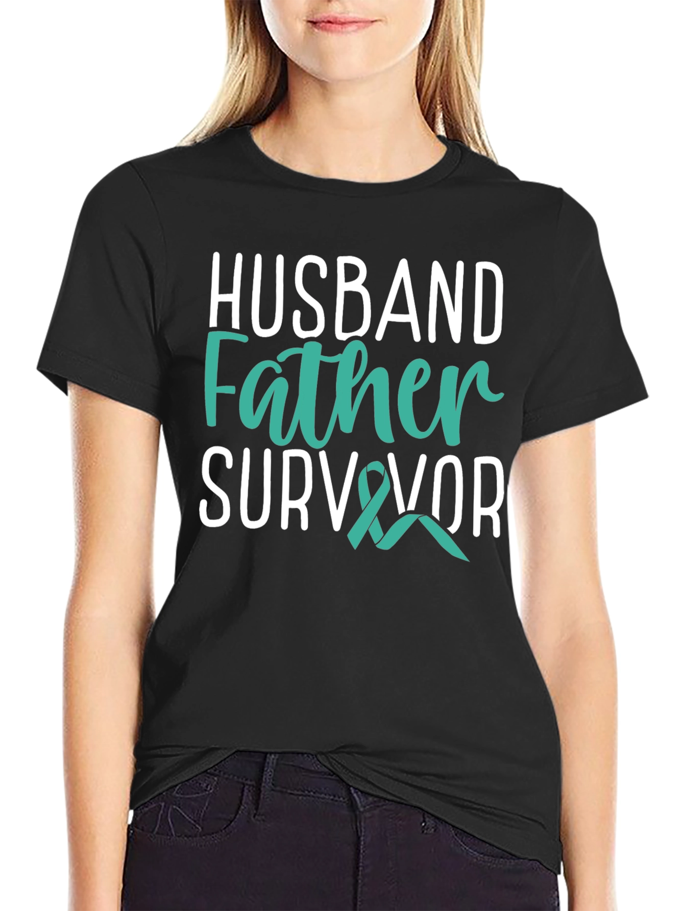 Husband Father Survivor Graphic T-Shirt