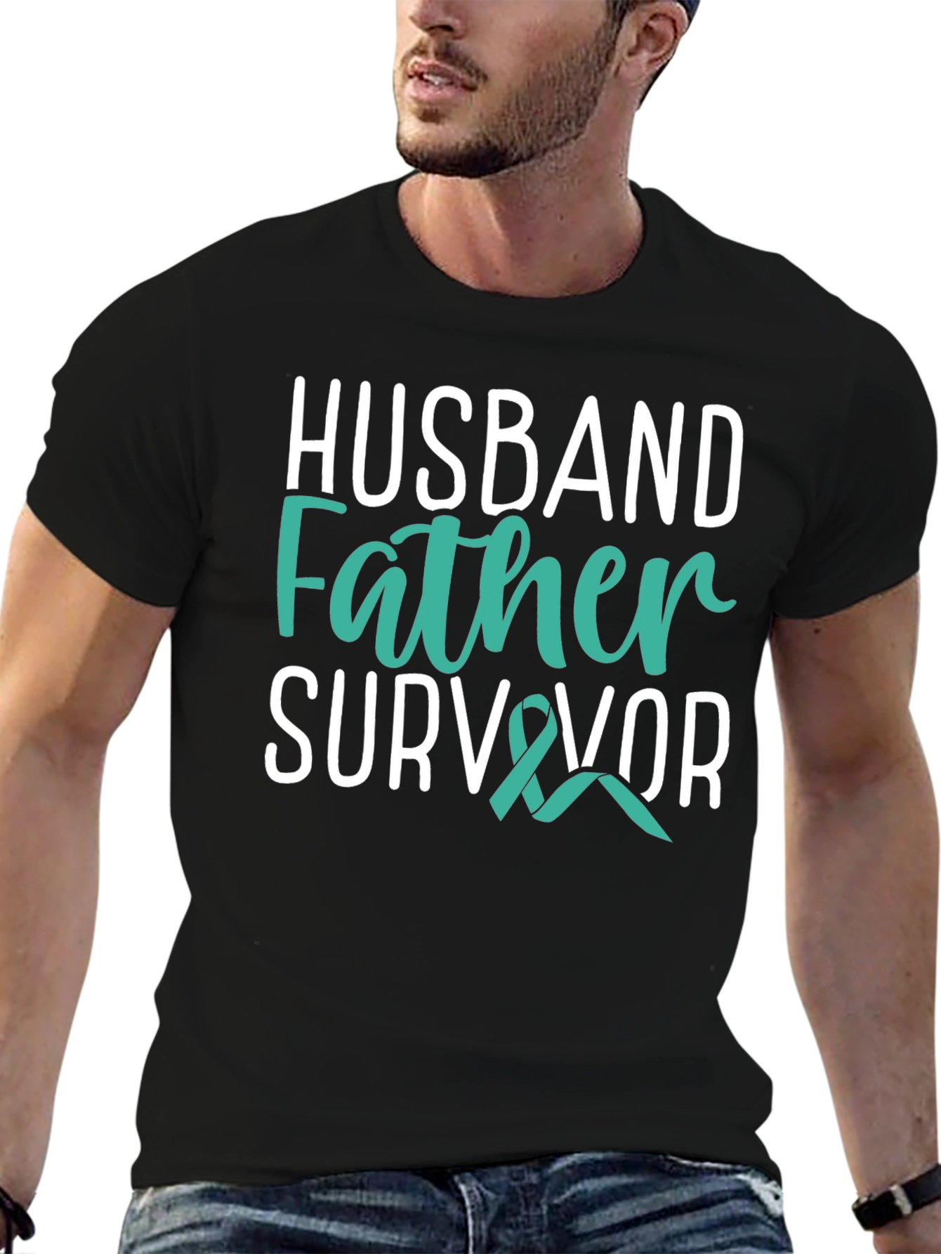 Husband Father Survivor Graphic T-Shirt