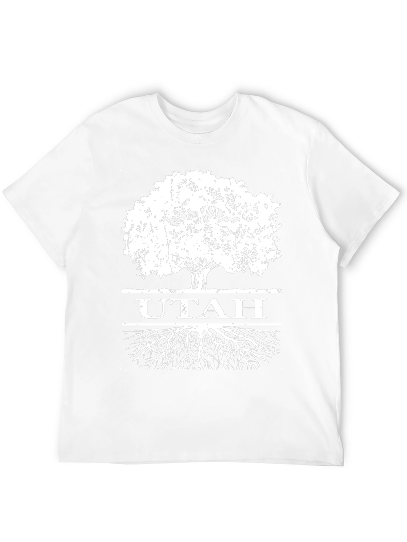 Utah Tree Roots Graphic Tee - Black Cotton Shirt